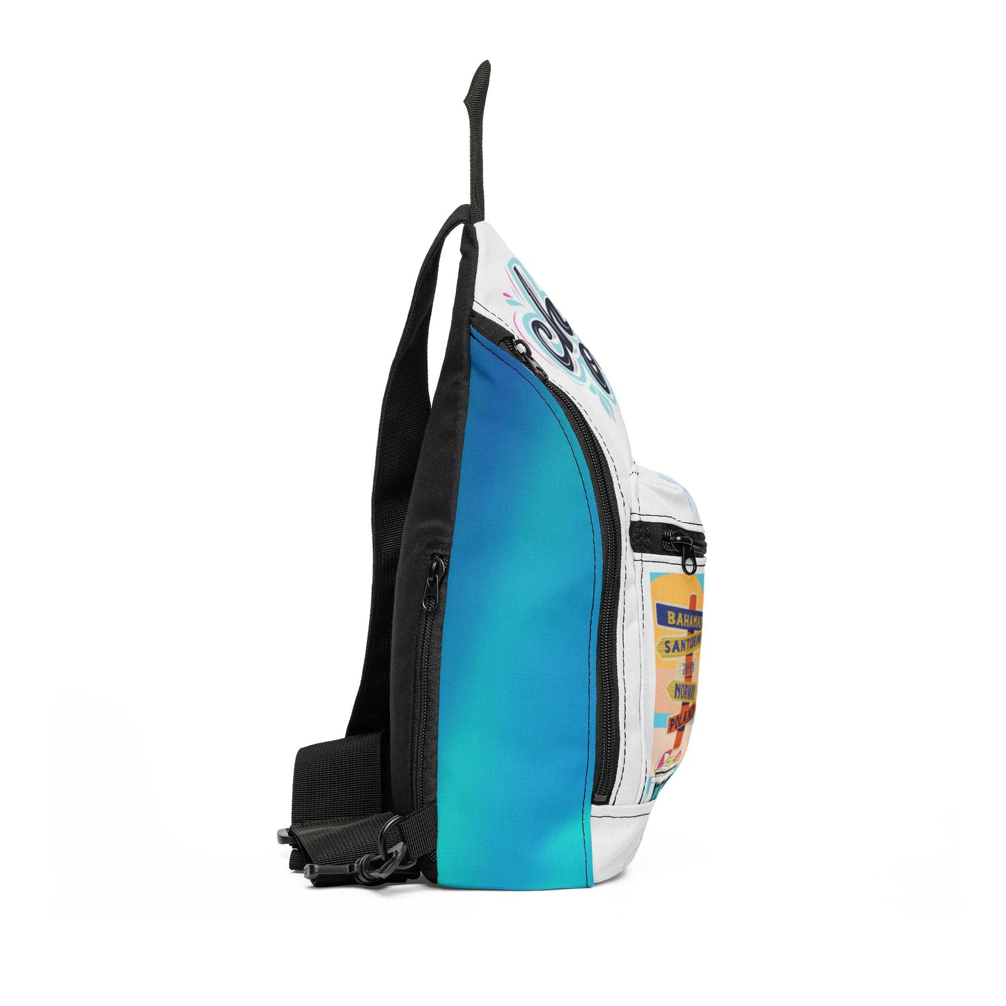 Chill Out 'Travel' Beach Graphic Sling Bag — Casual Summer Crossbody