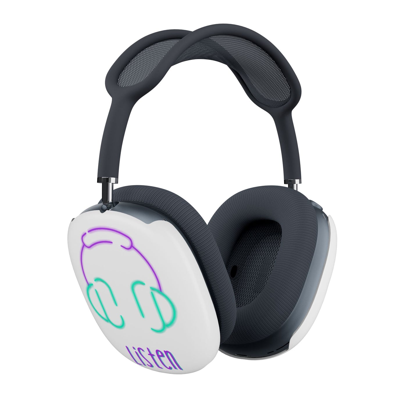 AirPods Max Shell Case — TikTok Logo & 'Listen' Pastel Headphone Covers