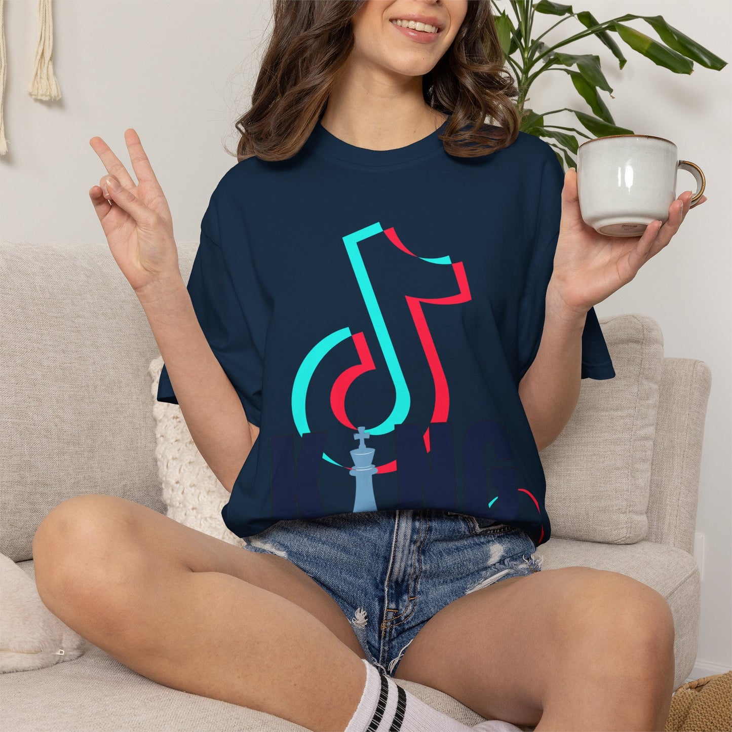 TikTok King T-Shirt — Custom Channel Name Music Tee Tiktok custom Name Tee
