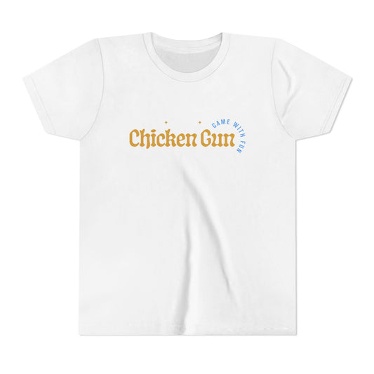 Youth Tee — Cute Chicken Gun Character Kids T-Shirt