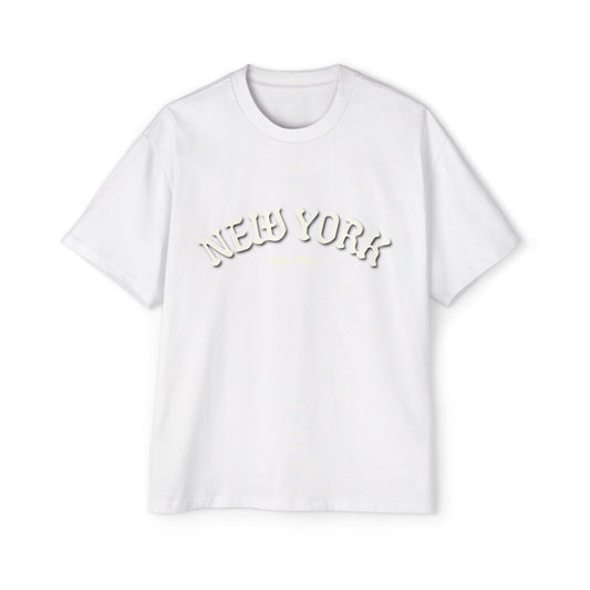 Oversized Tee — 'New York' Front & 'Nope.' Script Back Graphic Shirt