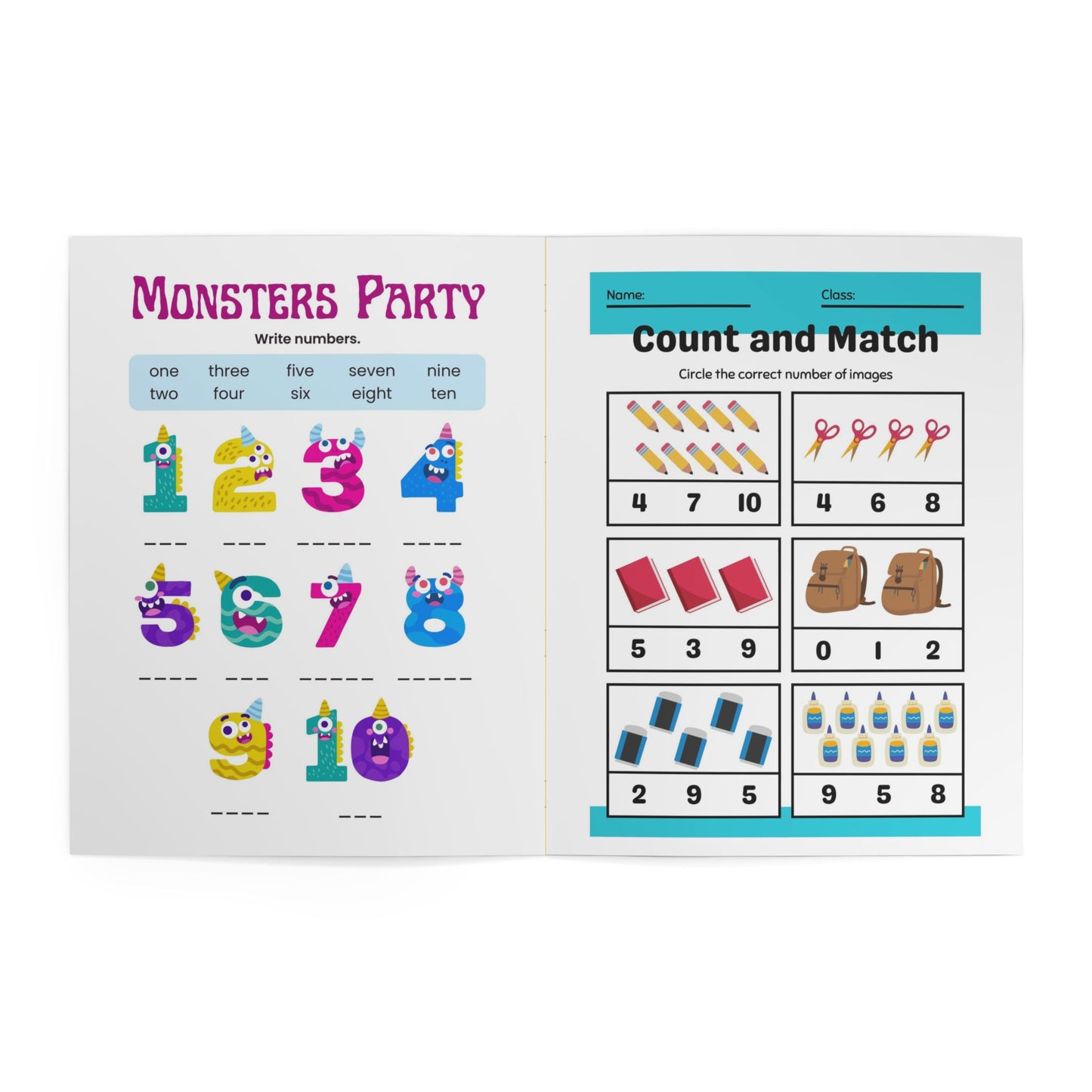 Trace the Number Coloring Book — Number Learning Activity Book for Kids
