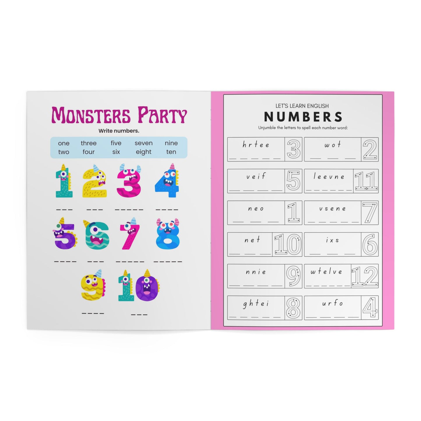 Number Learning Coloring Book — Kids Educational Numbers Activity Book
