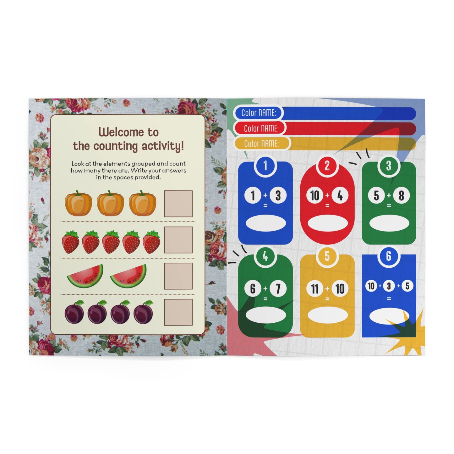 Number Learning Coloring Book — Kids Educational Numbers Activity Book