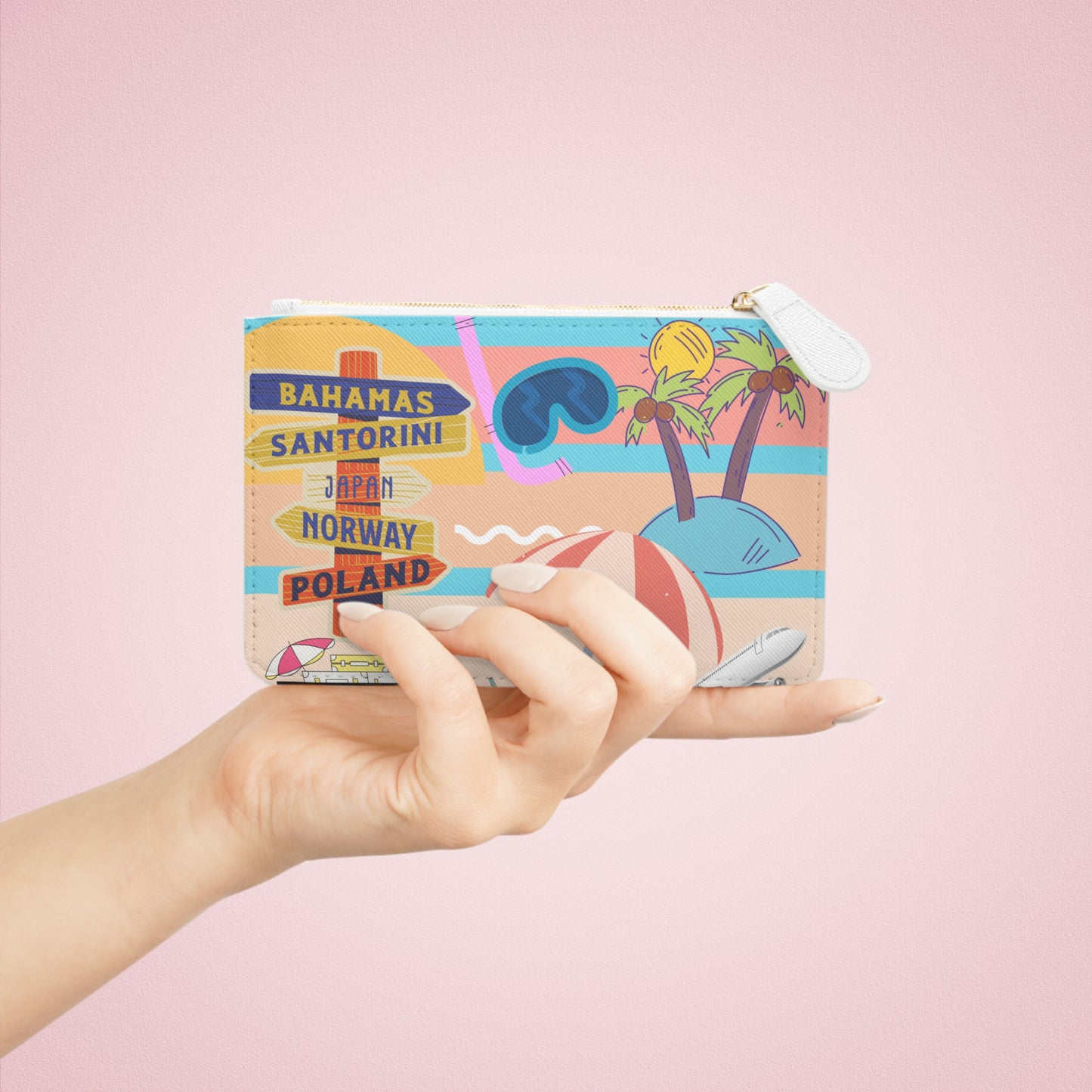Travel Vibes Mini Clutch Bag — Beach Passport & Good Trip Design