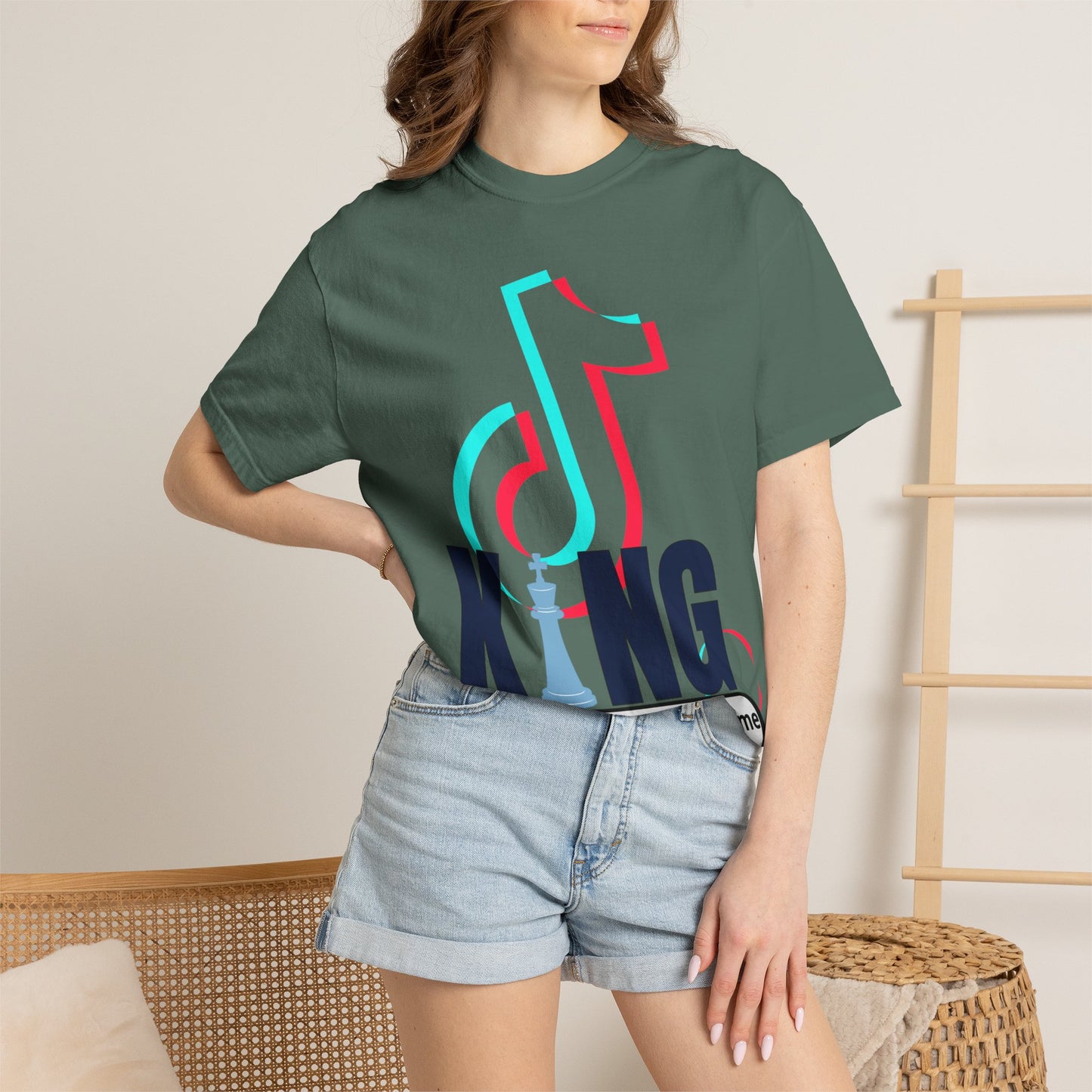 TikTok King T-Shirt — Custom Channel Name Music Tee Tiktok custom Name Tee
