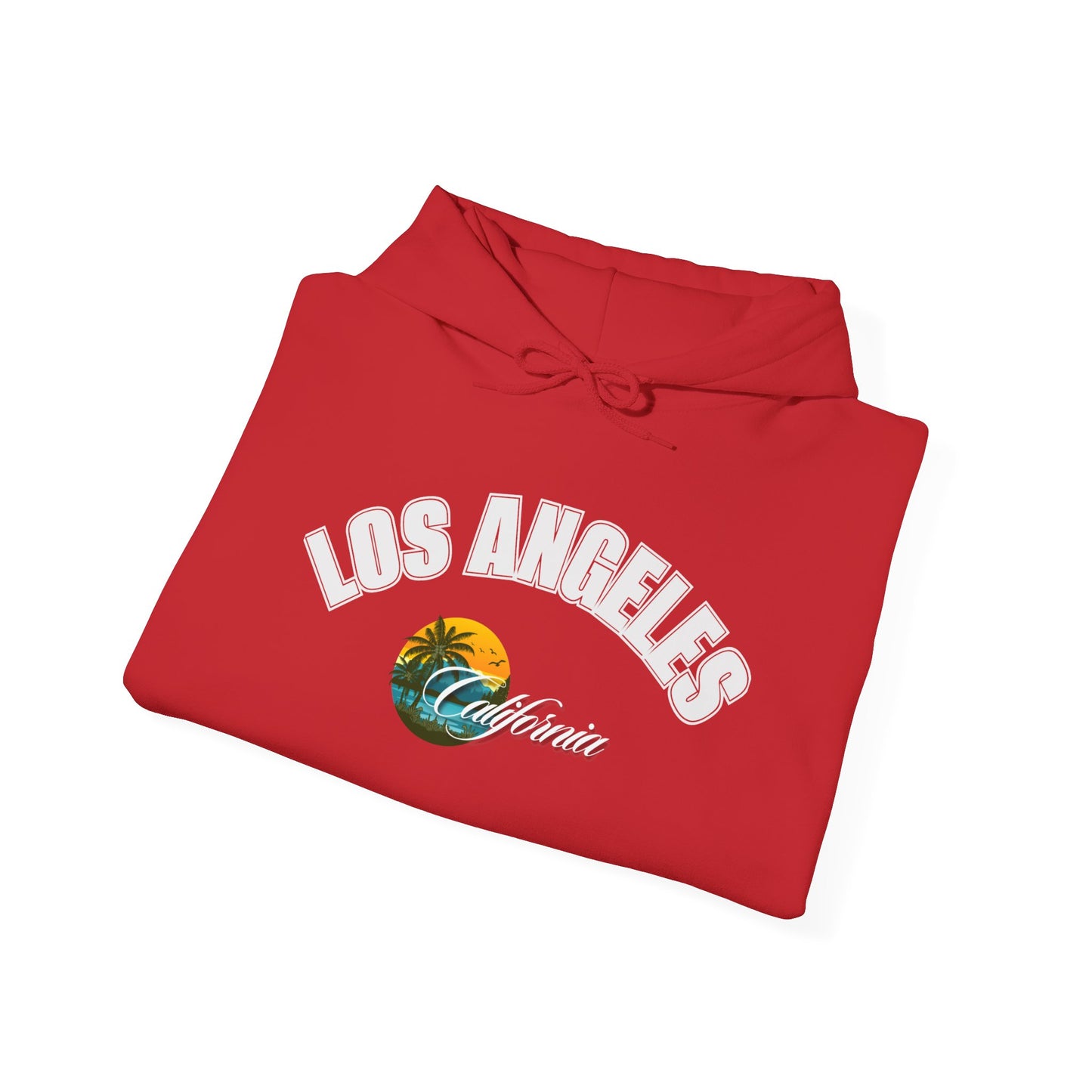 Los Angeles Retro Surf Hoodie — Vintage Sunset Car & Palm Tree Sweatshirt