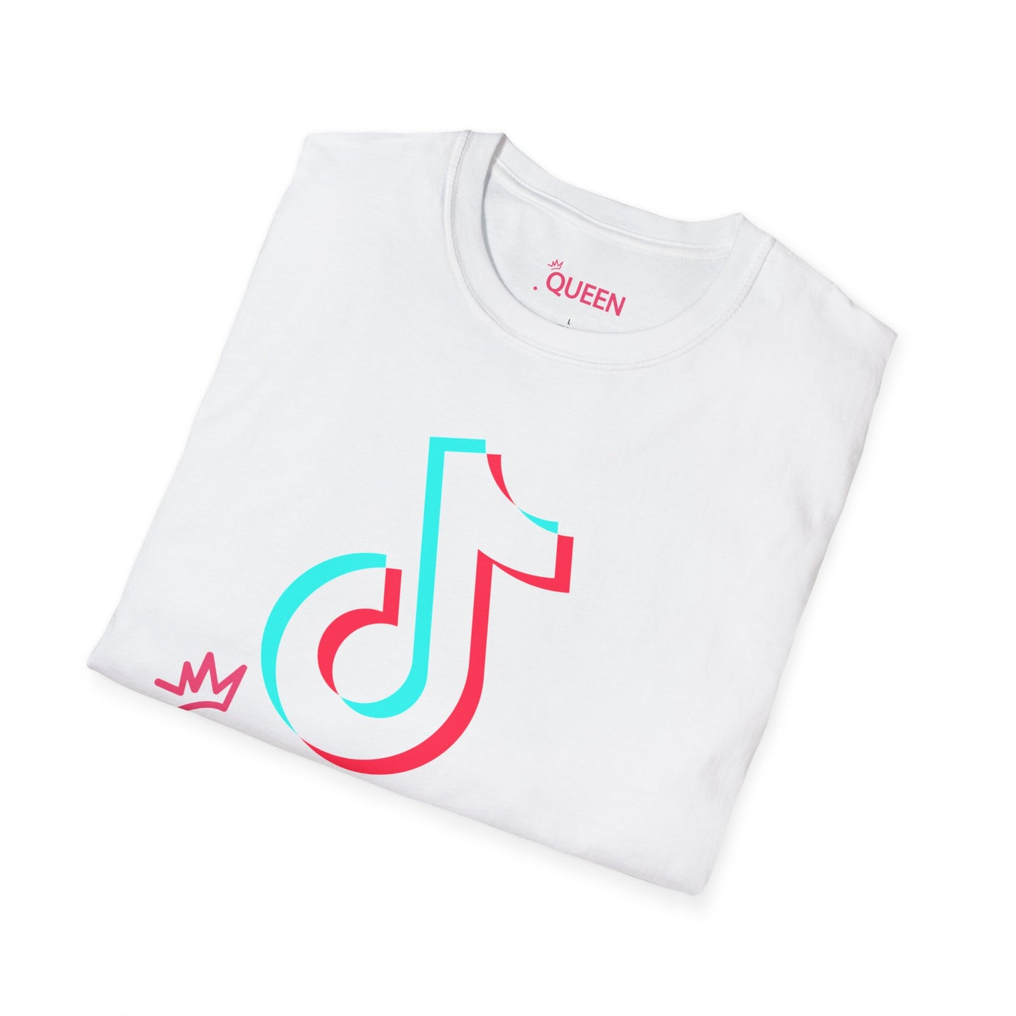 TikTok Queen Graphic T-Shirt — Personalized Channel Name, 'New Day New Start' Back Design