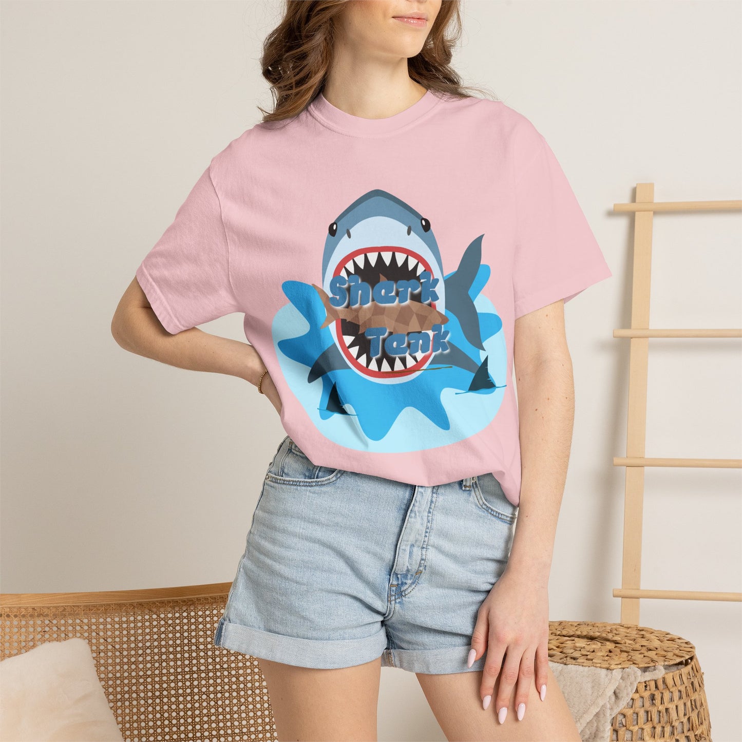 Shark Graphic T-Shirt — 'Shark' Ocean Illustration Tee