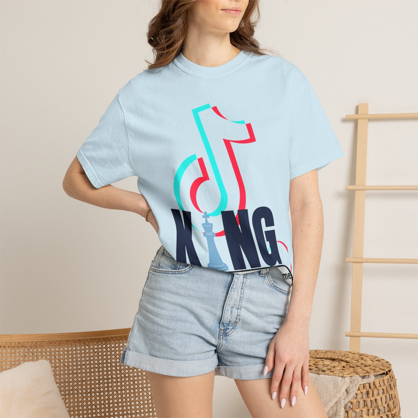 TikTok King T-Shirt — Custom Channel Name Music Tee Tiktok custom Name Tee