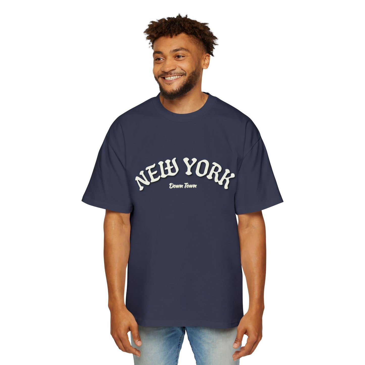 Oversized Tee — 'New York' Front & 'Nope.' Script Back Graphic Shirt