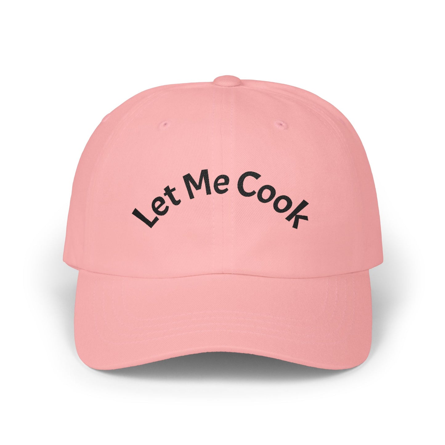 Let Me Cook Dad Cap — Embroidered White Baseball Hat for Cooks & Grillers