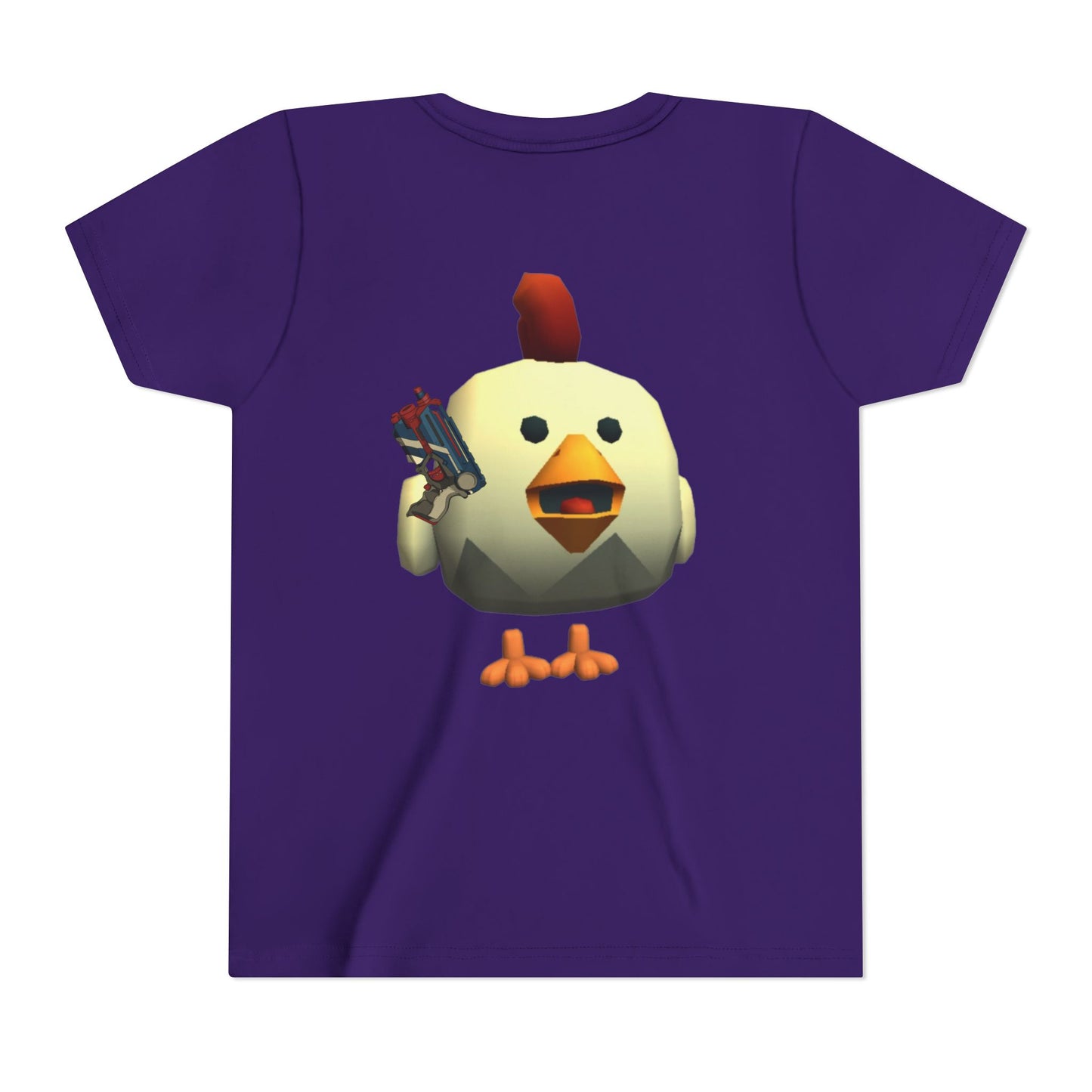 Youth Tee — Cute Chicken Gun Character Kids T-Shirt