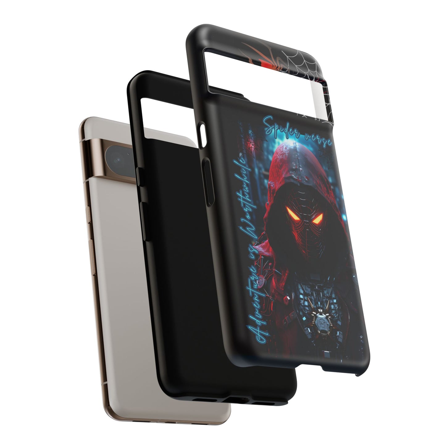 Spiderman Phone Case — Neon Hooded Skull Design "Spider verse"