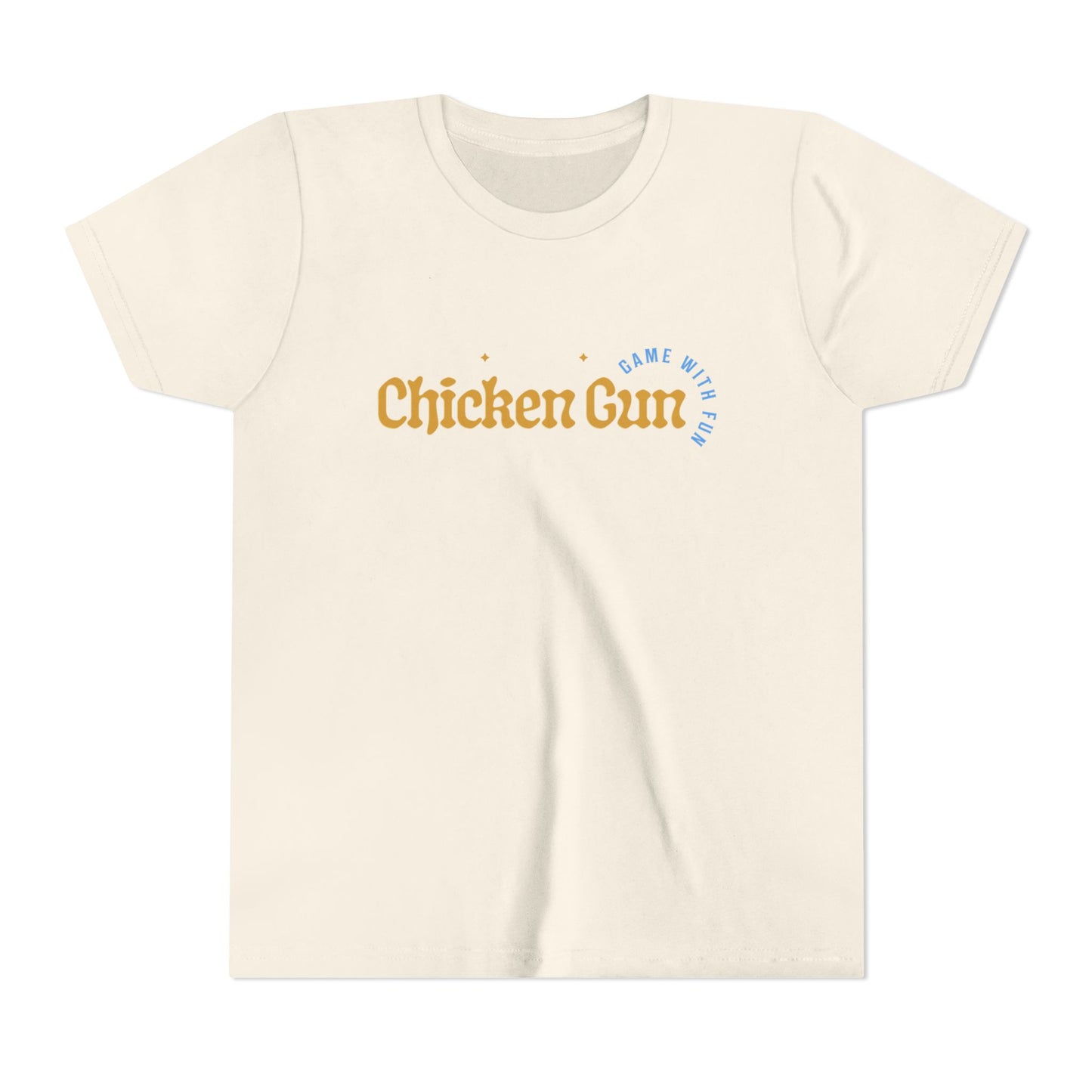 Youth Tee — Cute Chicken Gun Character Kids T-Shirt