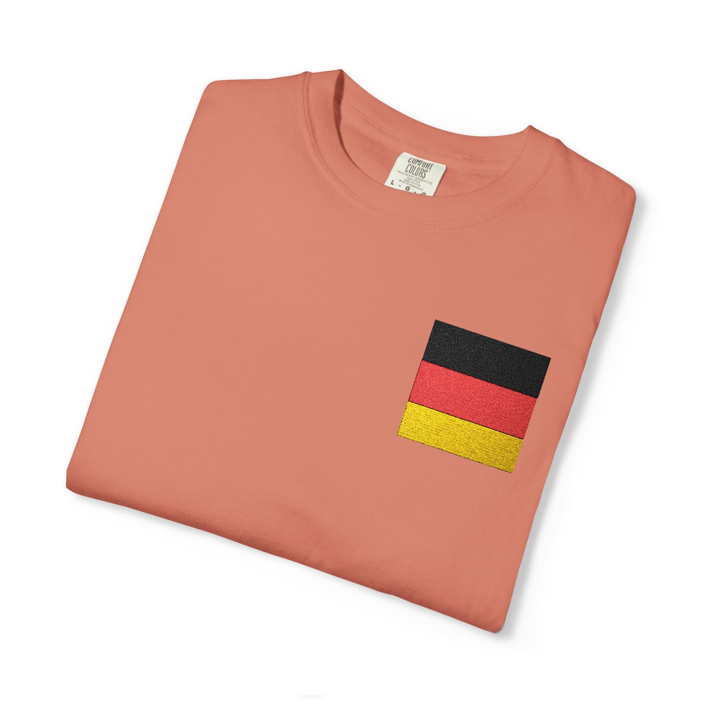 Germany Flag Pocket T-Shirt — German Pride Tee with Sleeve Flags