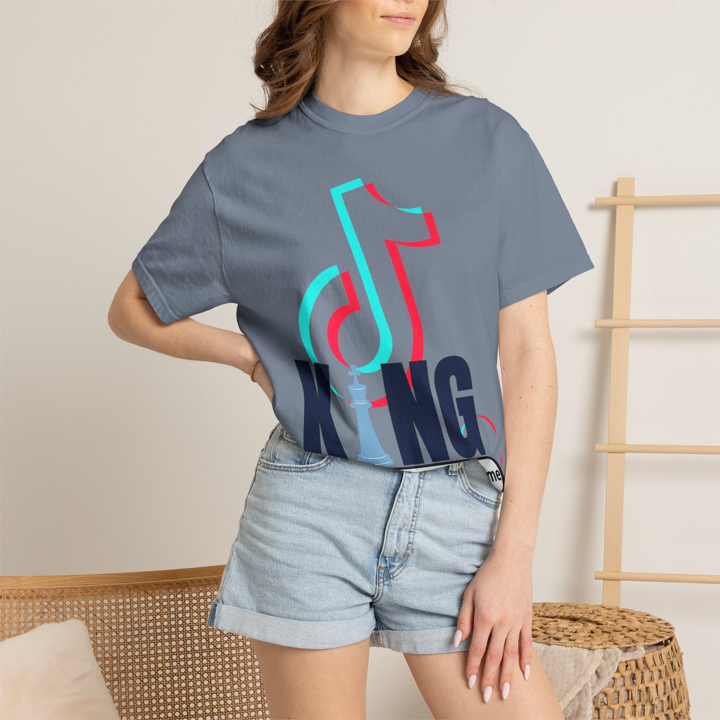 TikTok King T-Shirt — Custom Channel Name Music Tee Tiktok custom Name Tee