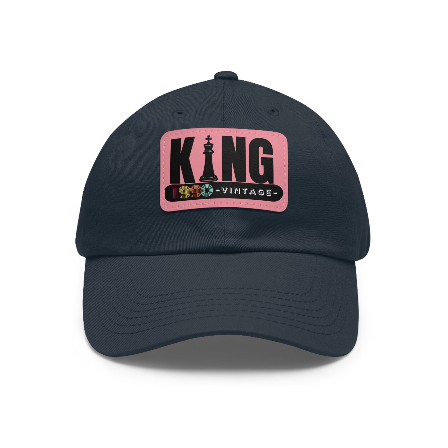 King 1990 Vintage Leather Patch Dad Hat