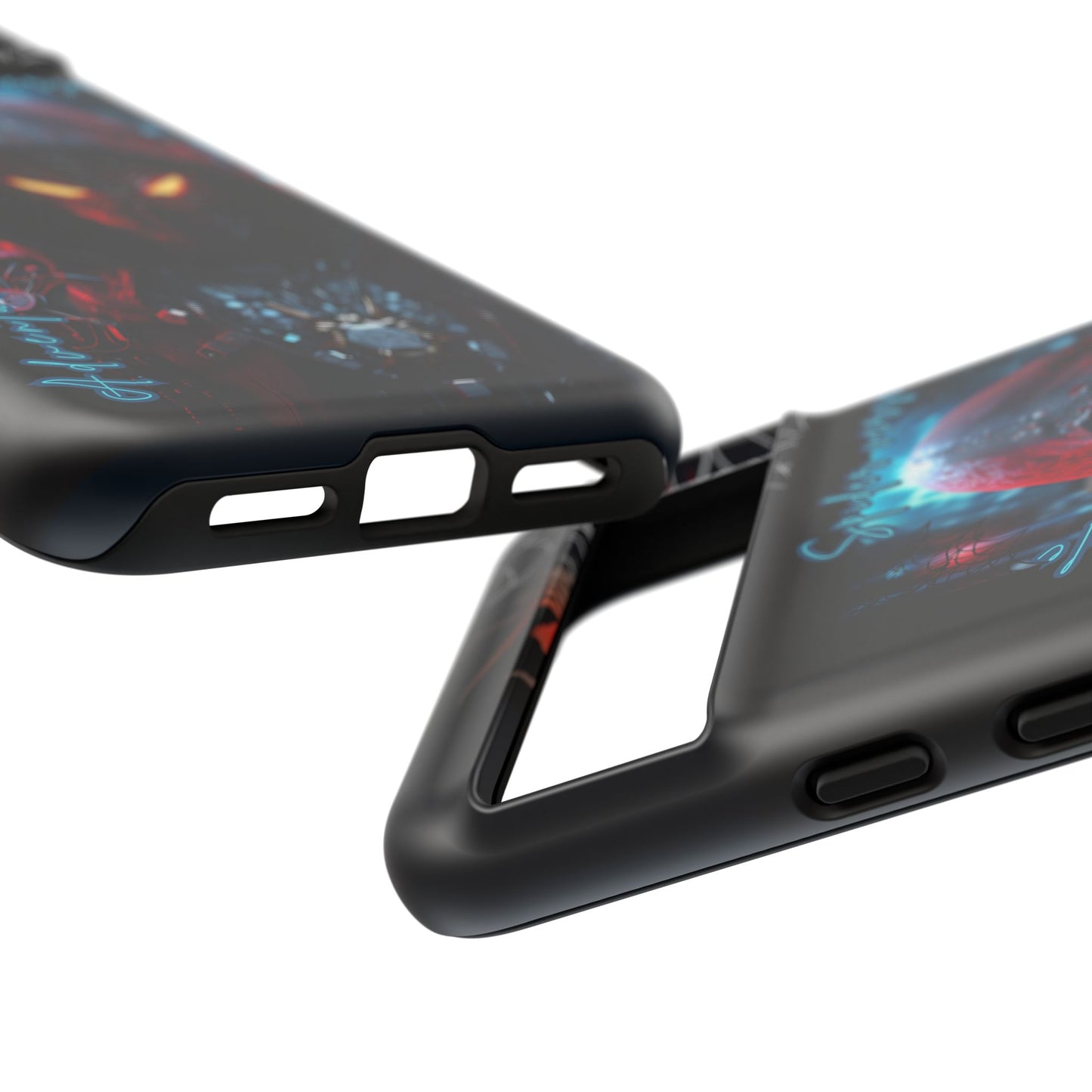 Spiderman Phone Case — Neon Hooded Skull Design "Spider verse"