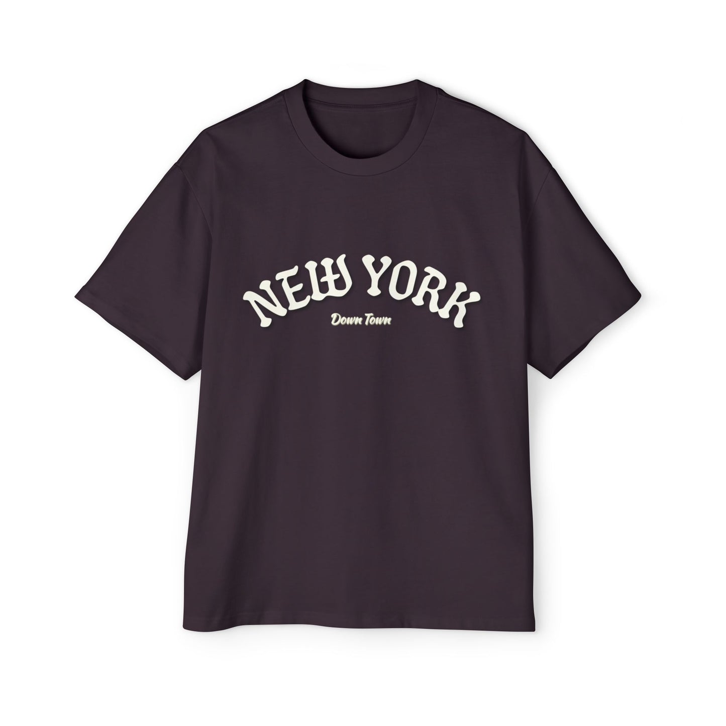 Oversized Tee — 'New York' Front & 'Nope.' Script Back Graphic Shirt