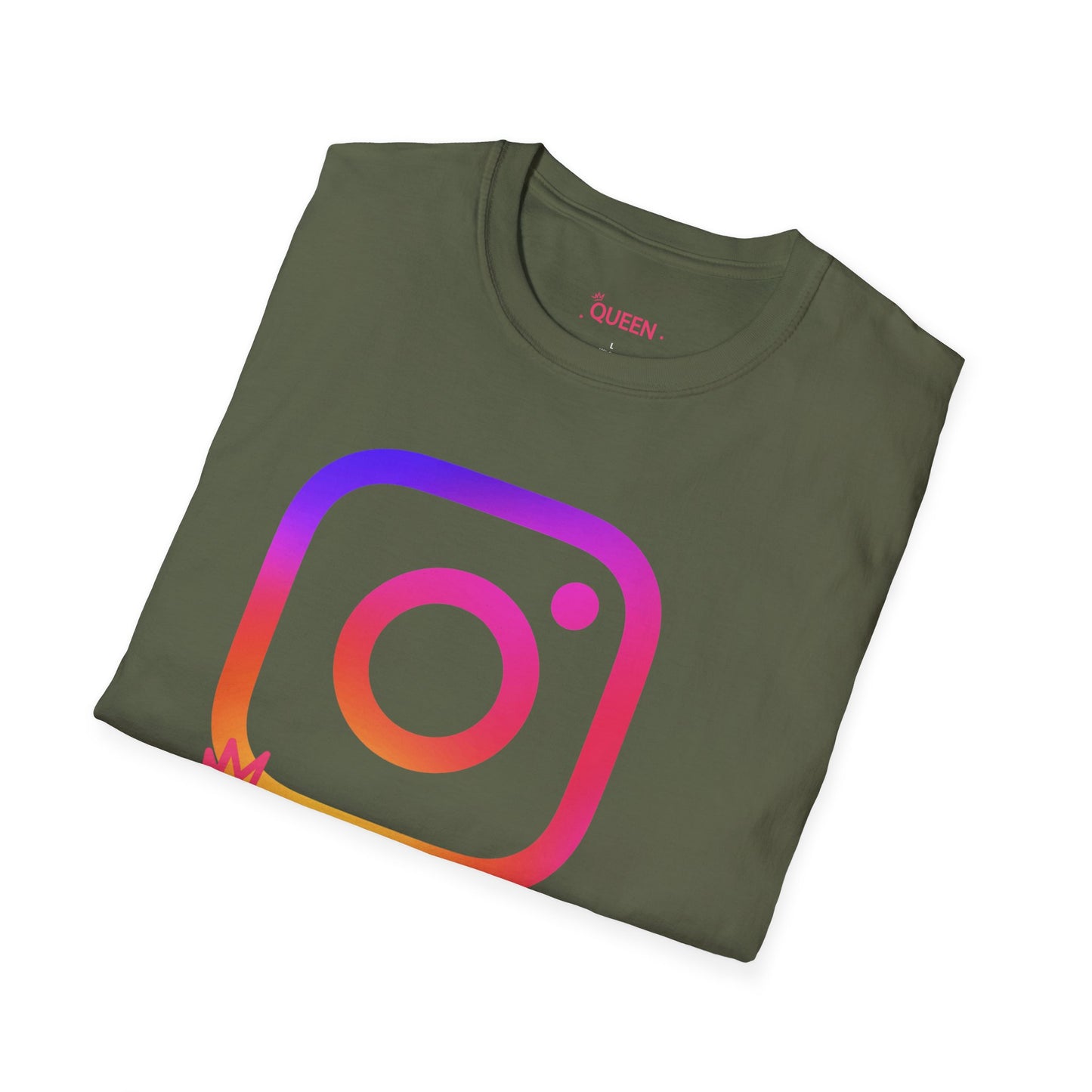 Instagram Queen T-Shirt — "Queen" Social Media Tee with Custom @handle
