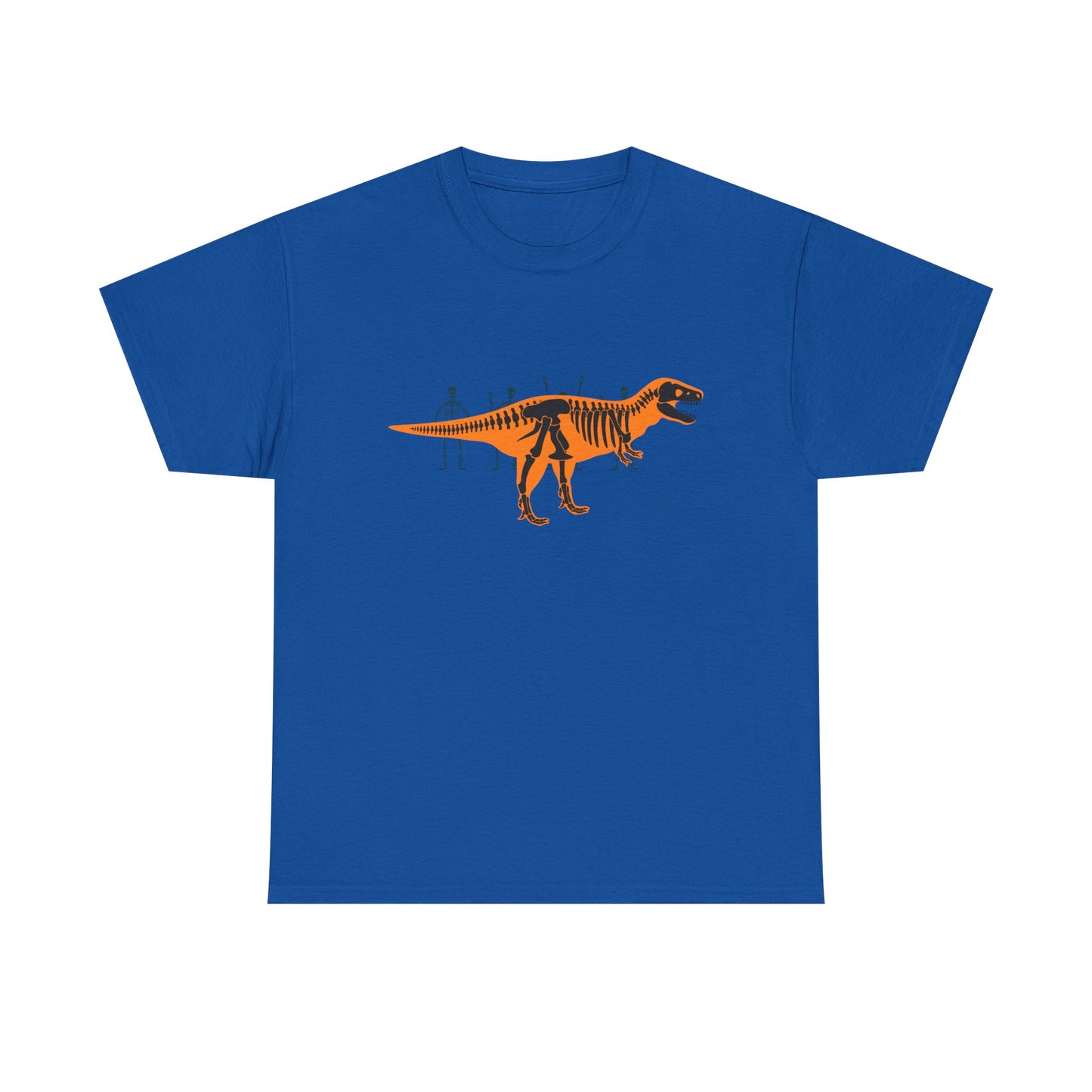 Dinosaur Graphic Tee — Retro Neon T-Rex & Skeleton Shirt
