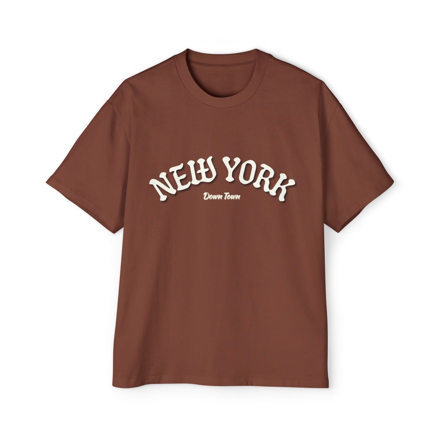 Oversized Tee — 'New York' Front & 'Nope.' Script Back Graphic Shirt