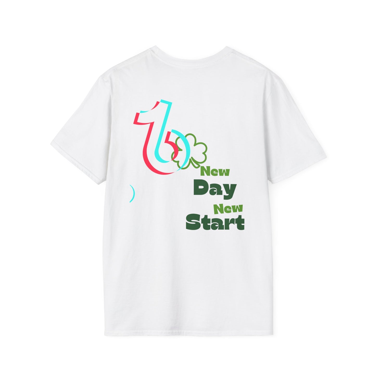 TikTok Queen Graphic T-Shirt — Personalized Channel Name, 'New Day New Start' Back Design