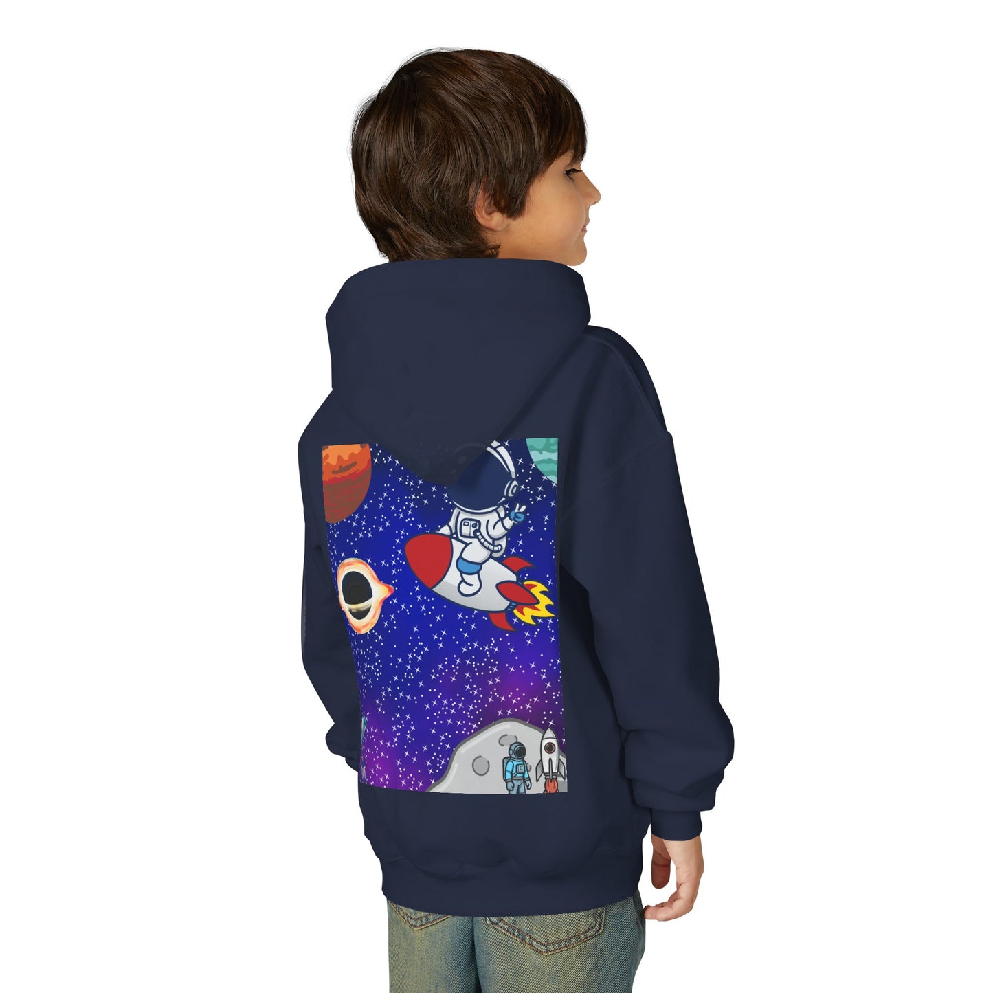 Kids Space Hoodie – Cute Astronaut Rocket Sweatshirt for Boys & Girls - Custom design