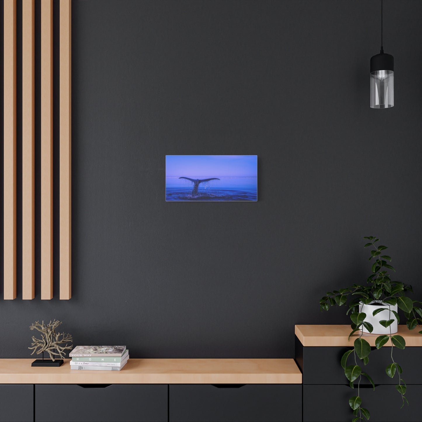 Whale Tail Matte Canvas Print — Ocean Sunset Wall Art