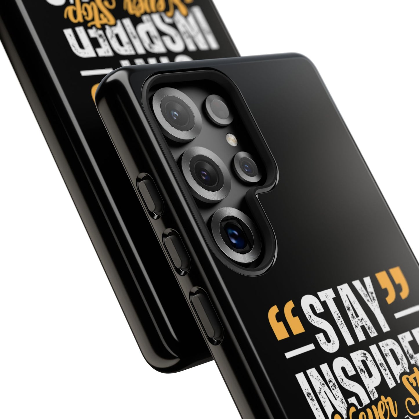 Inspirational Phone Case — “Stay Inspired, Never Stop Creating” Protective Cover