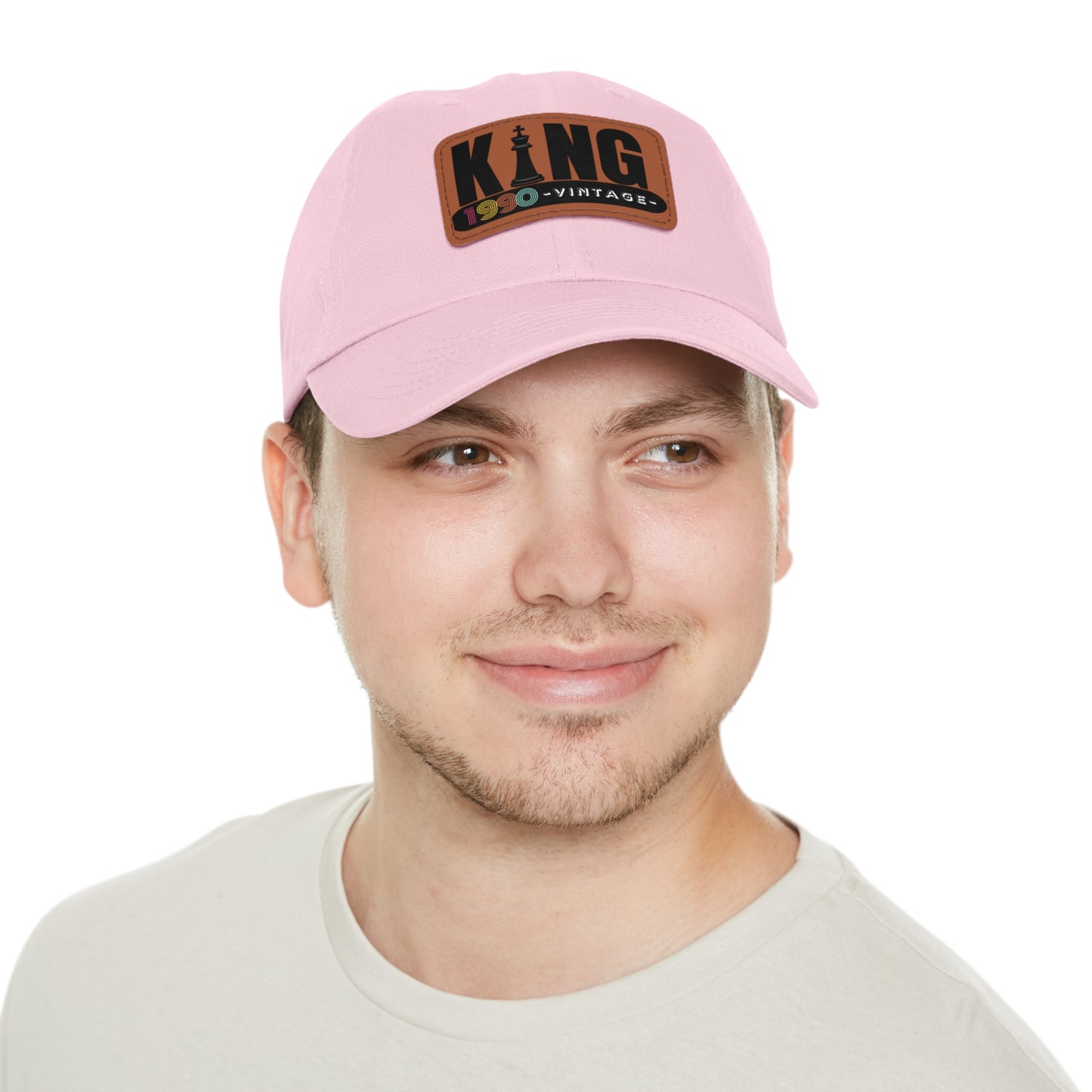 King 1990 Vintage Leather Patch Dad Hat