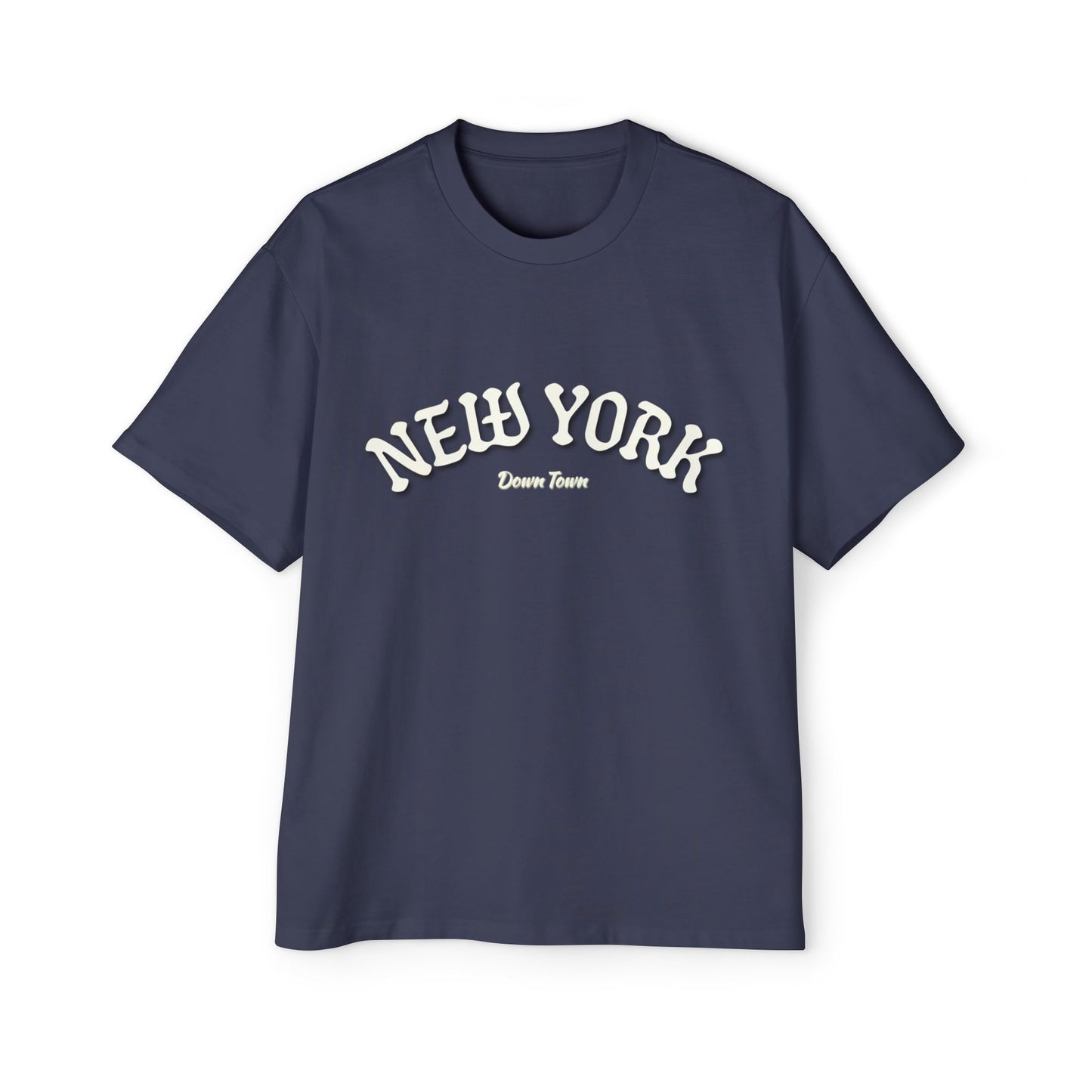 Oversized Tee — 'New York' Front & 'Nope.' Script Back Graphic Shirt