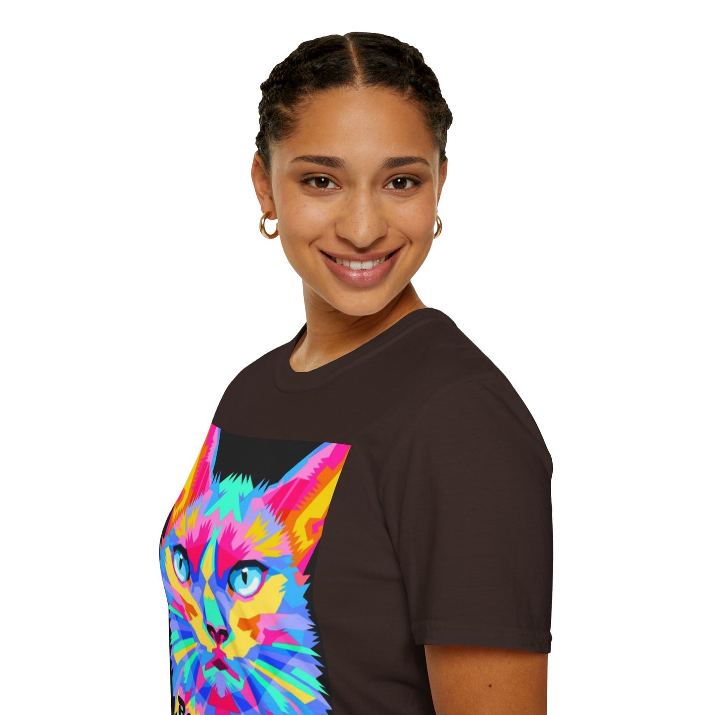 Colorful Pop Art Cat T-Shirt — "Best Friend" Graphic Tee