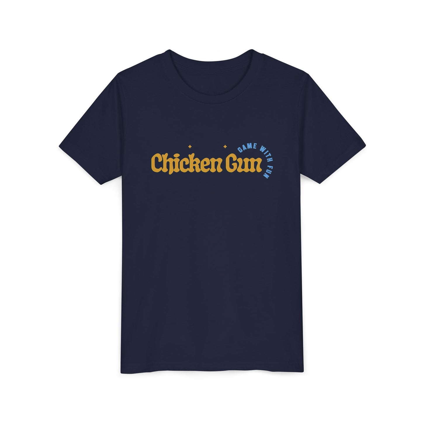 Youth Tee — Cute Chicken Gun Character Kids T-Shirt