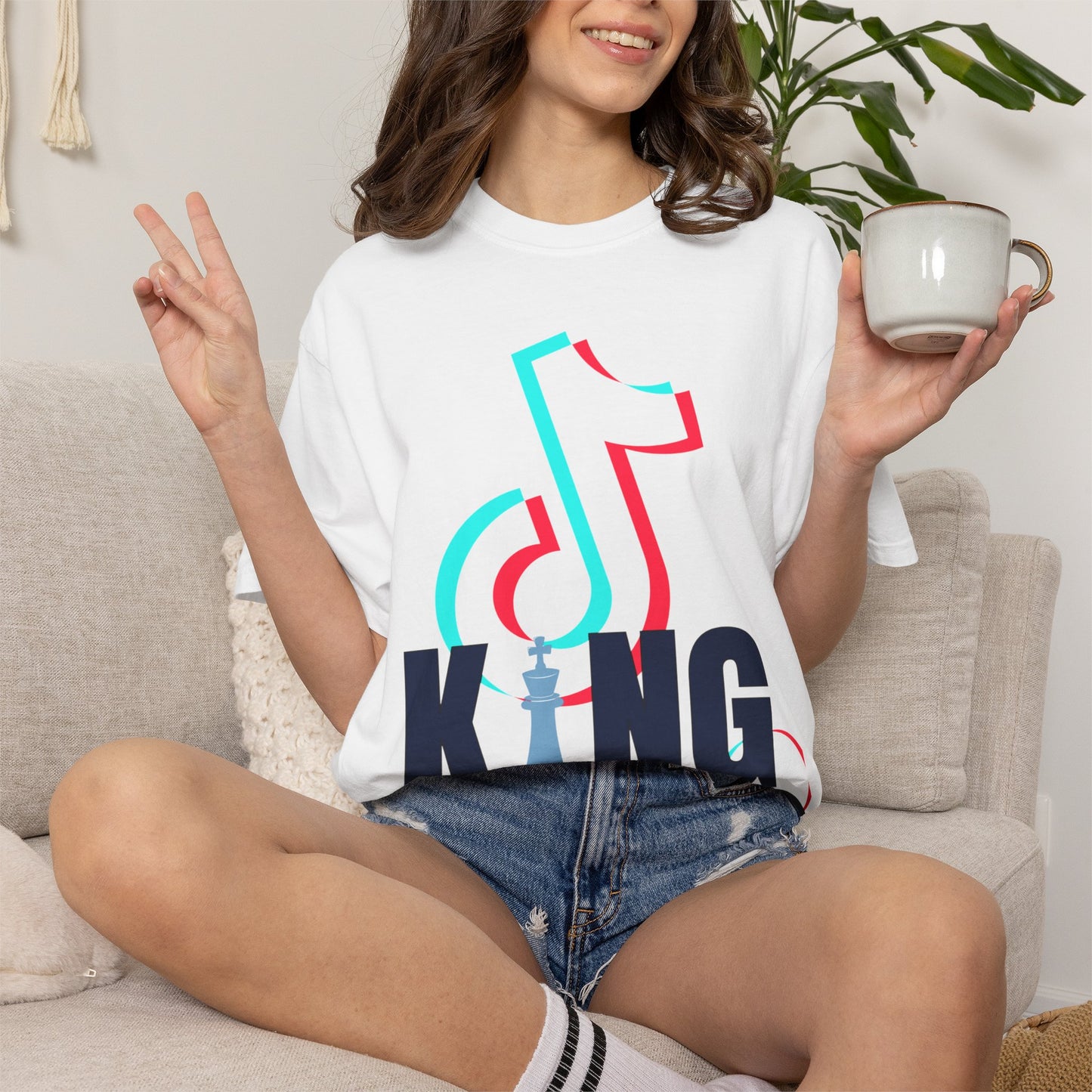 TikTok King T-Shirt — Custom Channel Name Music Tee Tiktok custom Name Tee