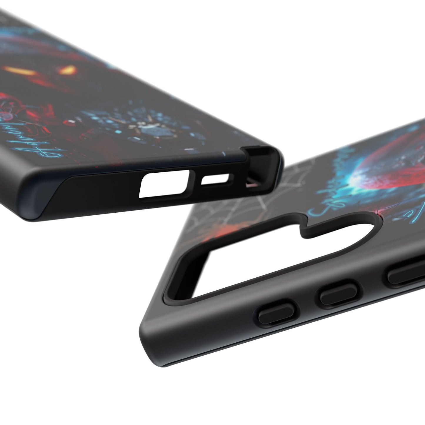 Spiderman Phone Case — Neon Hooded Skull Design "Spider verse"