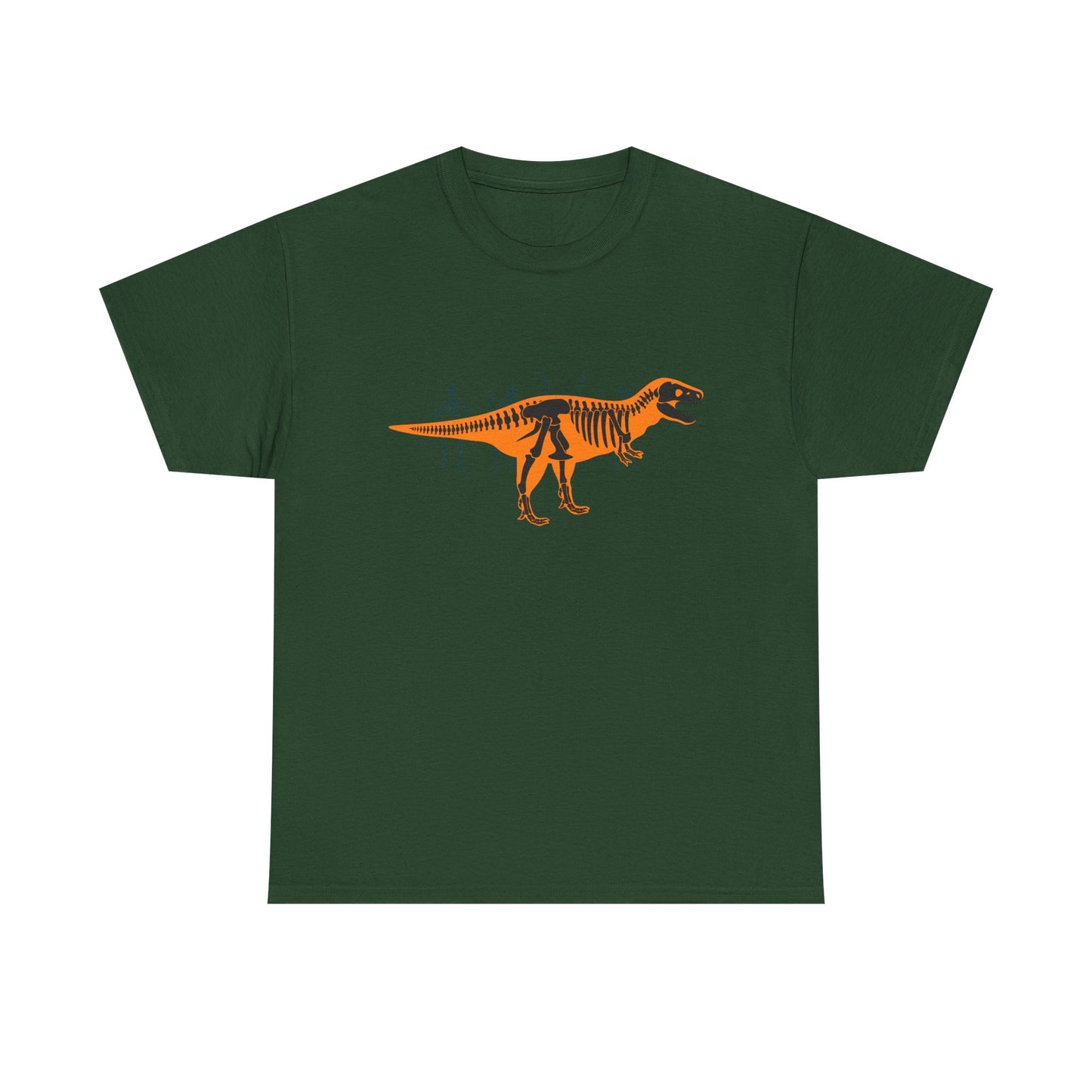 Dinosaur Graphic Tee — Retro Neon T-Rex & Skeleton Shirt