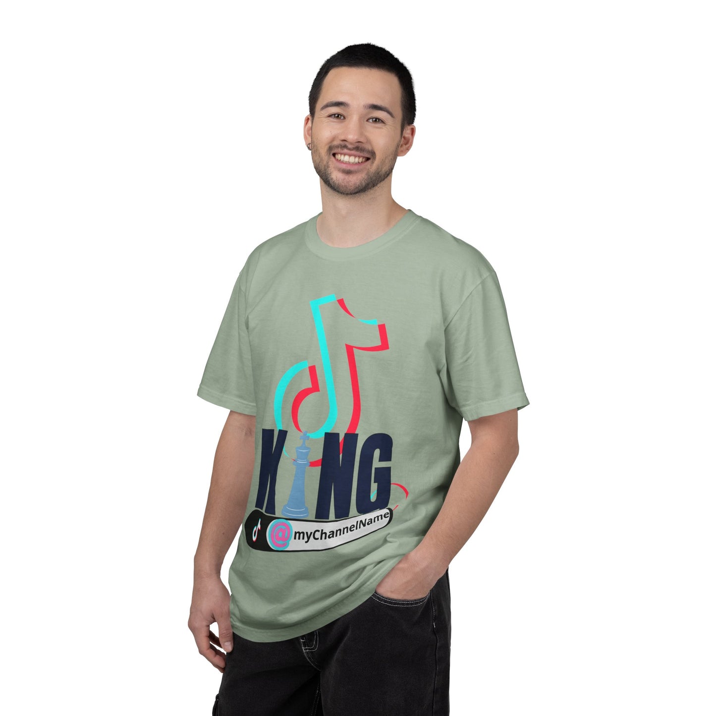 TikTok King T-Shirt — Custom Channel Name Music Tee Tiktok custom Name Tee