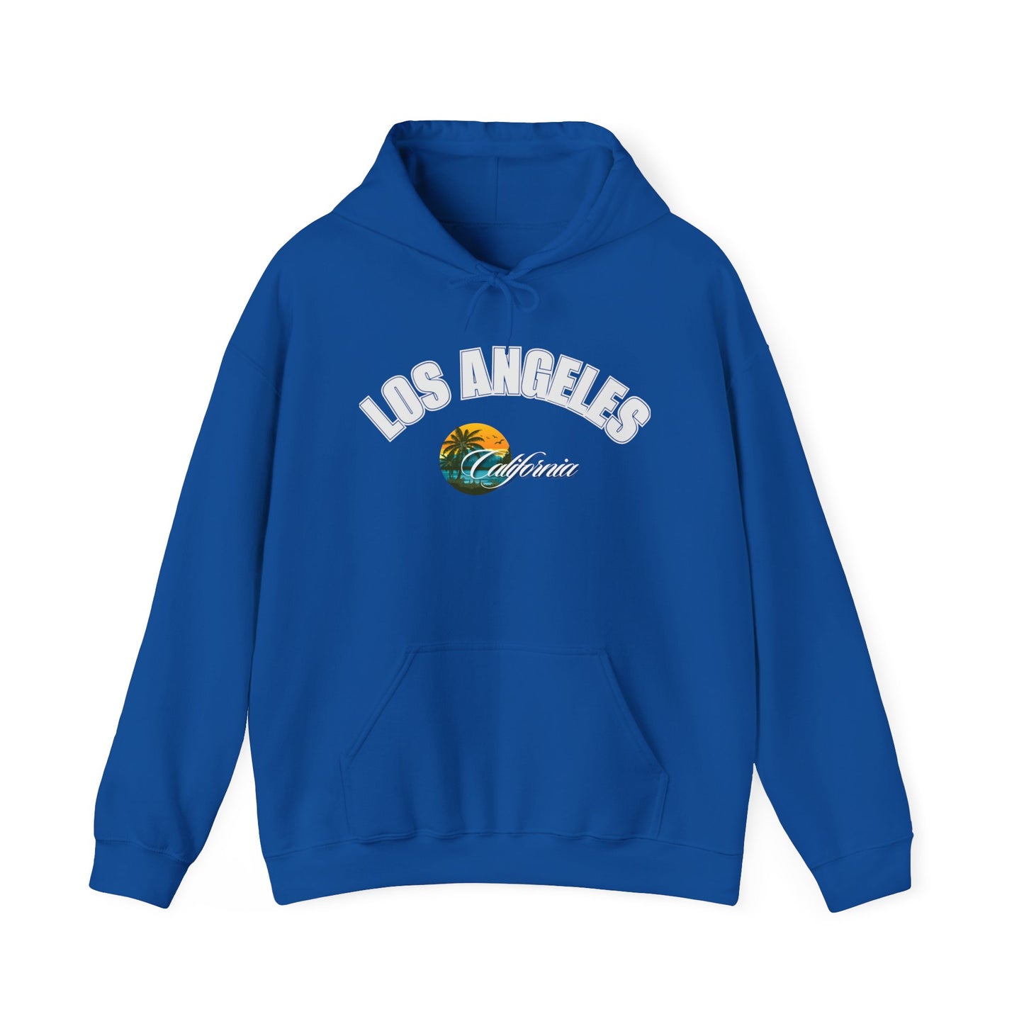 Los Angeles Retro Surf Hoodie — Vintage Sunset Car & Palm Tree Sweatshirt