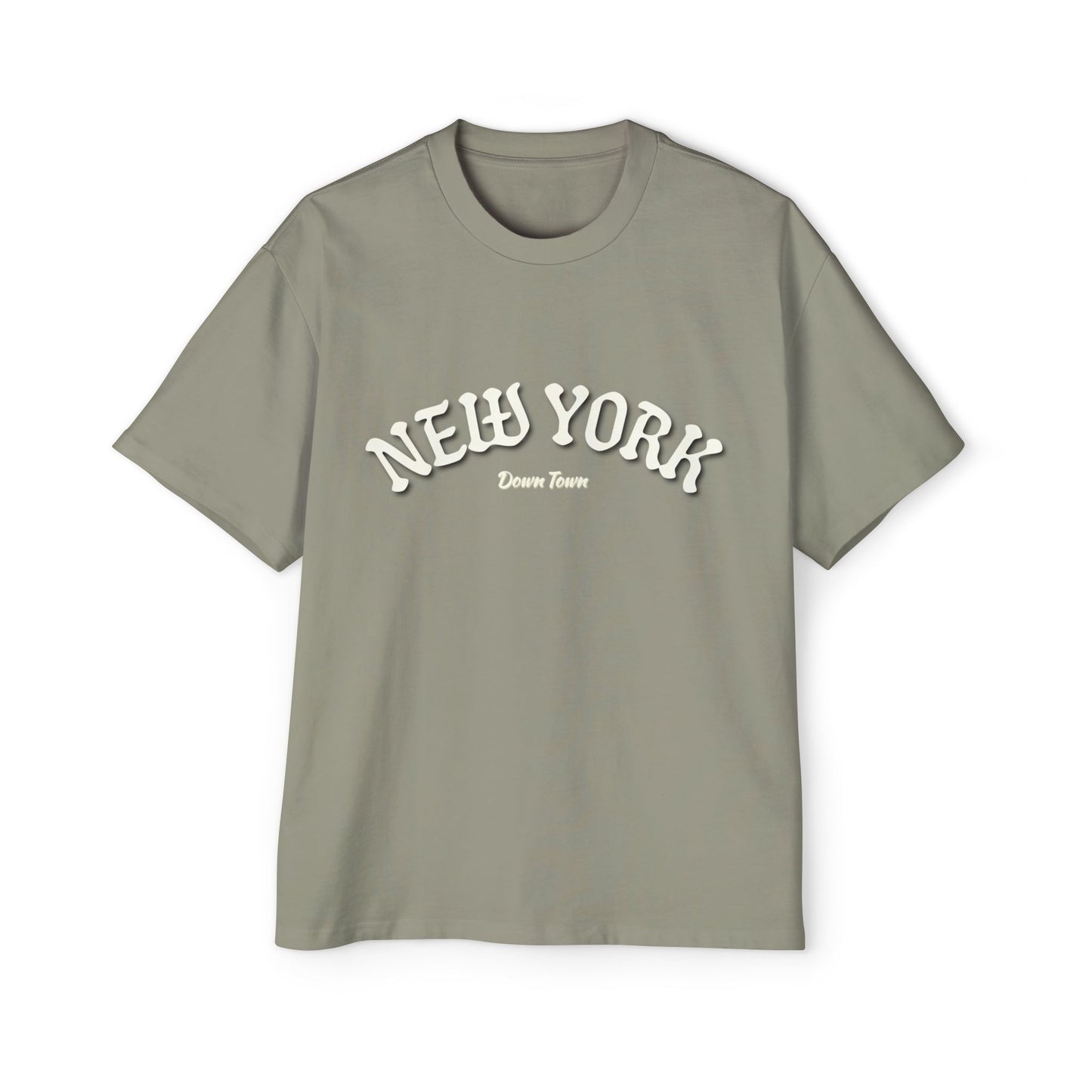 Oversized Tee — 'New York' Front & 'Nope.' Script Back Graphic Shirt