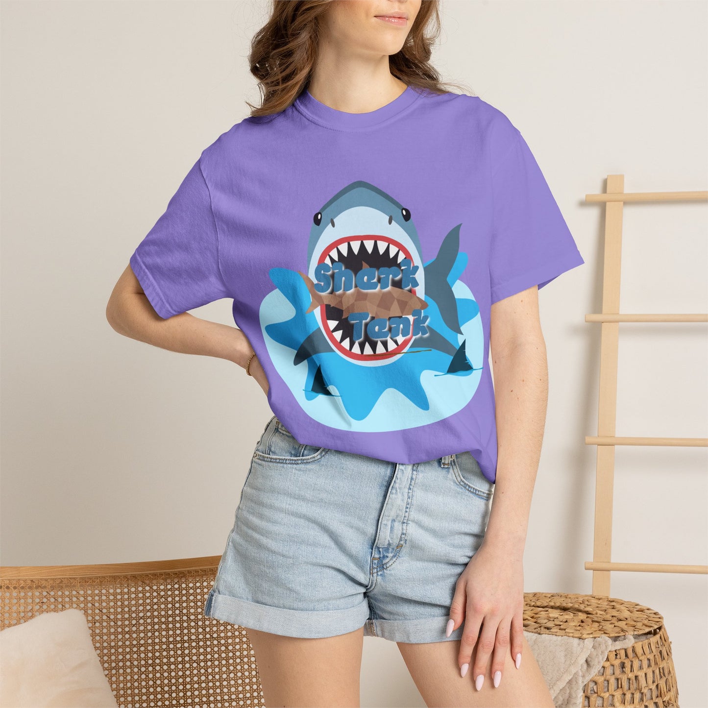 Shark Graphic T-Shirt — 'Shark' Ocean Illustration Tee