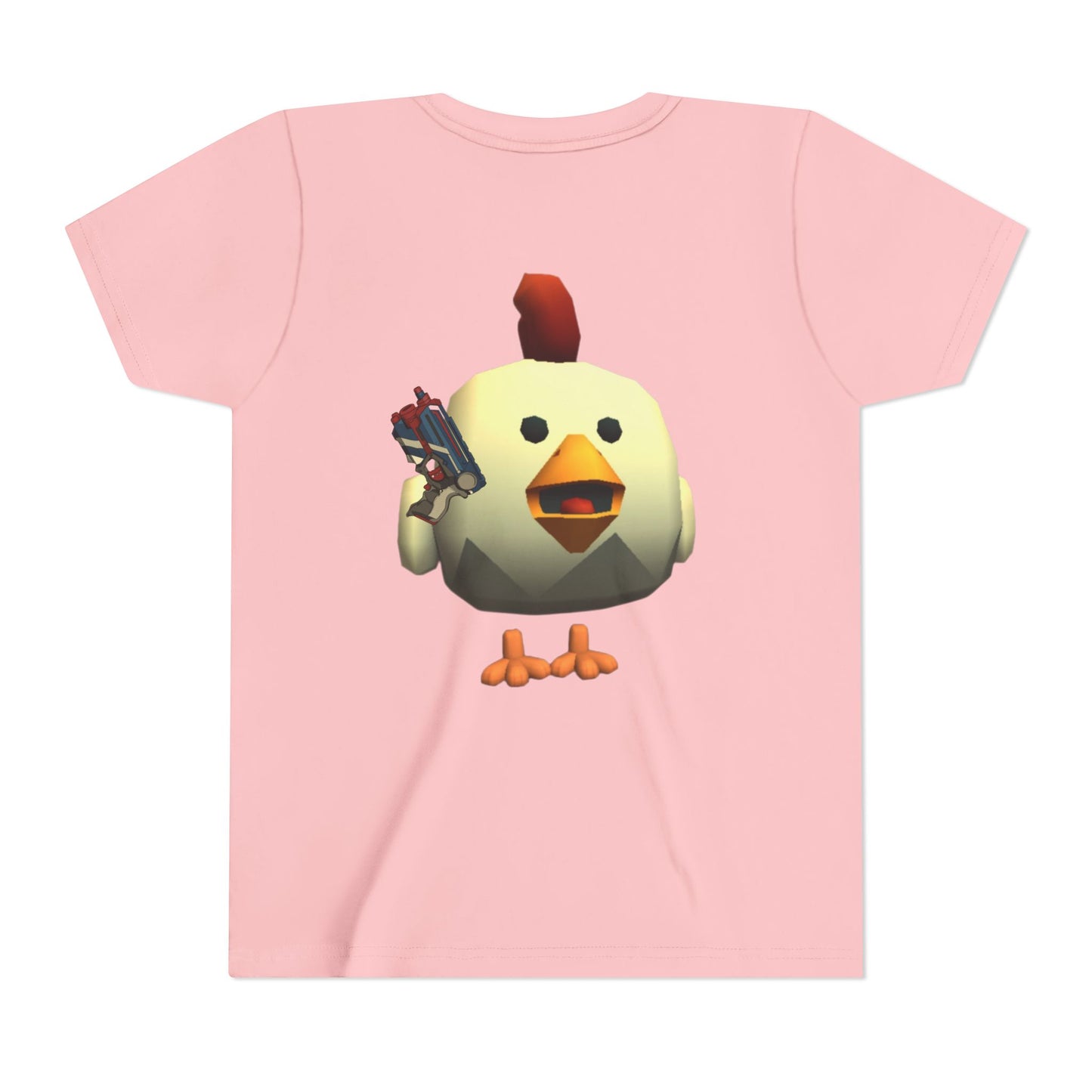 Youth Tee — Cute Chicken Gun Character Kids T-Shirt