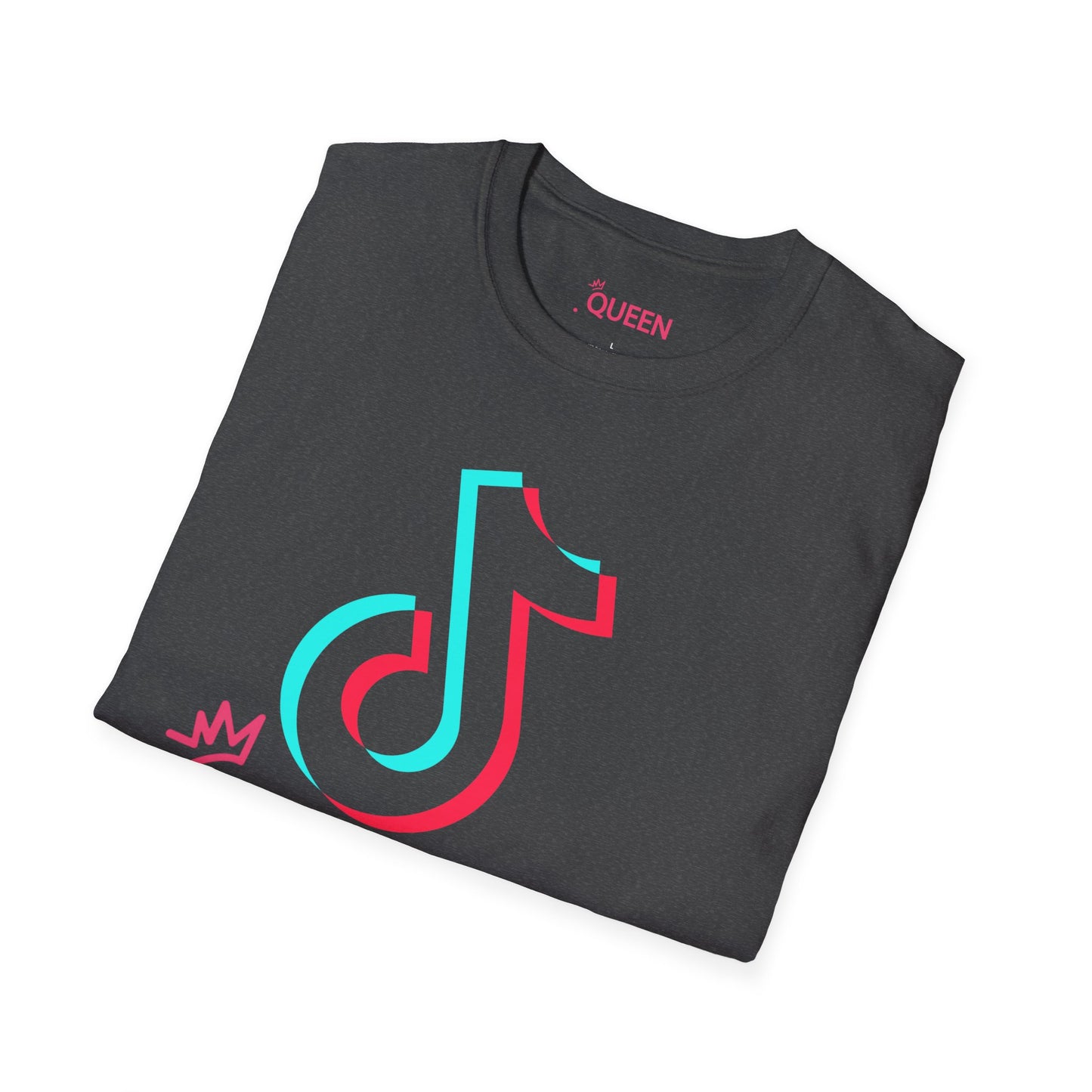 TikTok Queen Graphic T-Shirt — Personalized Channel Name, 'New Day New Start' Back Design
