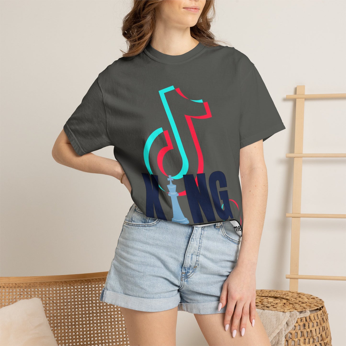 TikTok King T-Shirt — Custom Channel Name Music Tee Tiktok custom Name Tee
