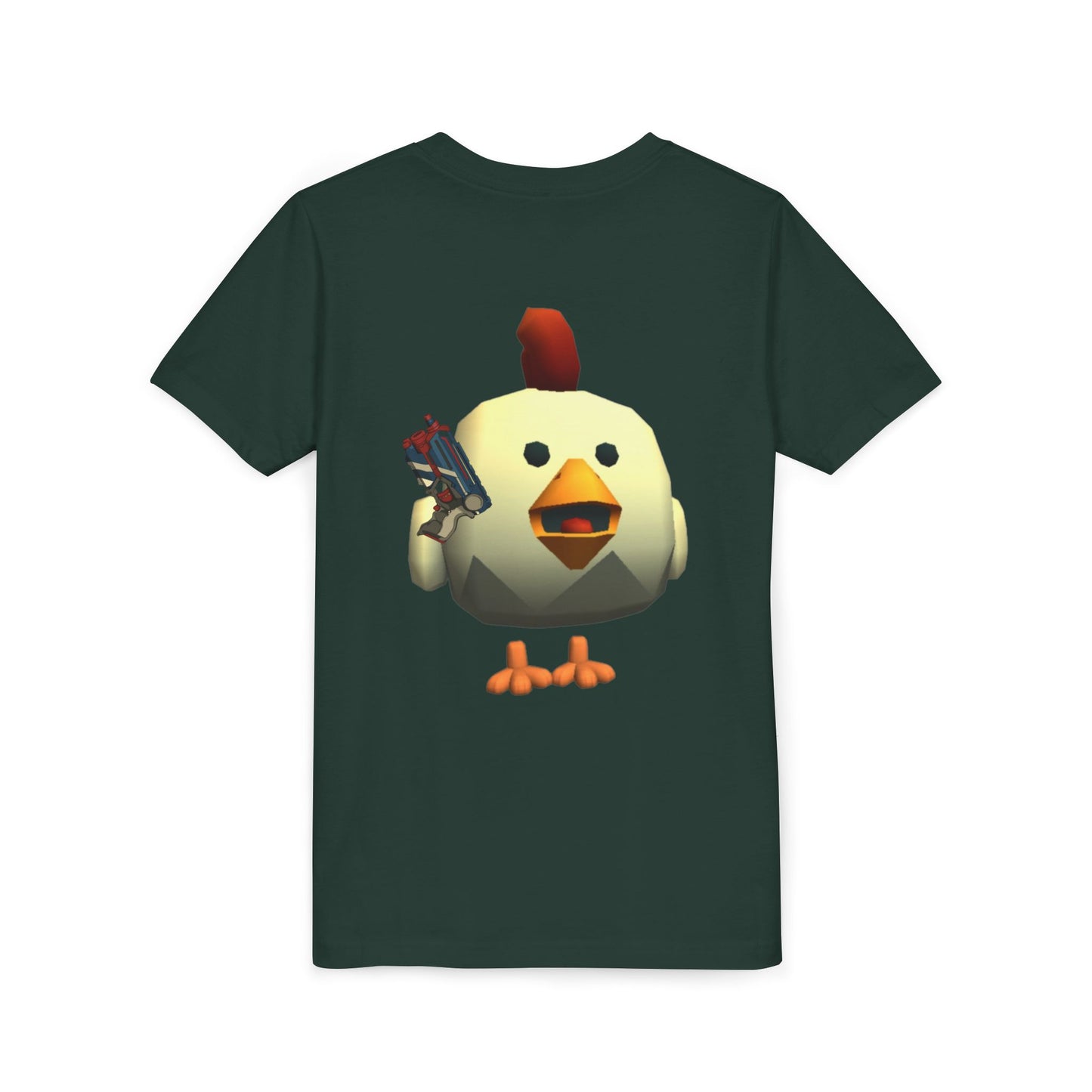 Youth Tee — Cute Chicken Gun Character Kids T-Shirt
