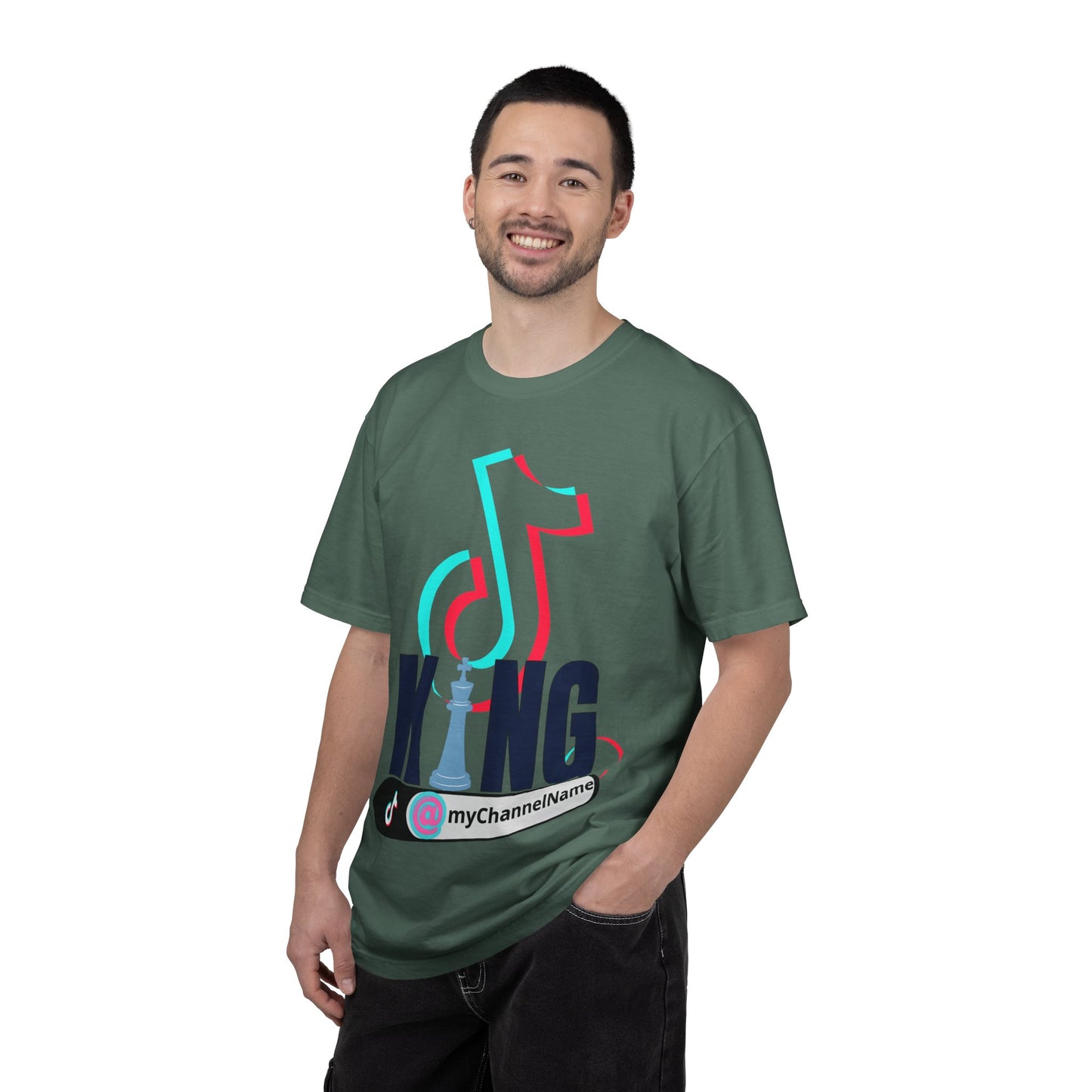 TikTok King T-Shirt — Custom Channel Name Music Tee Tiktok custom Name Tee