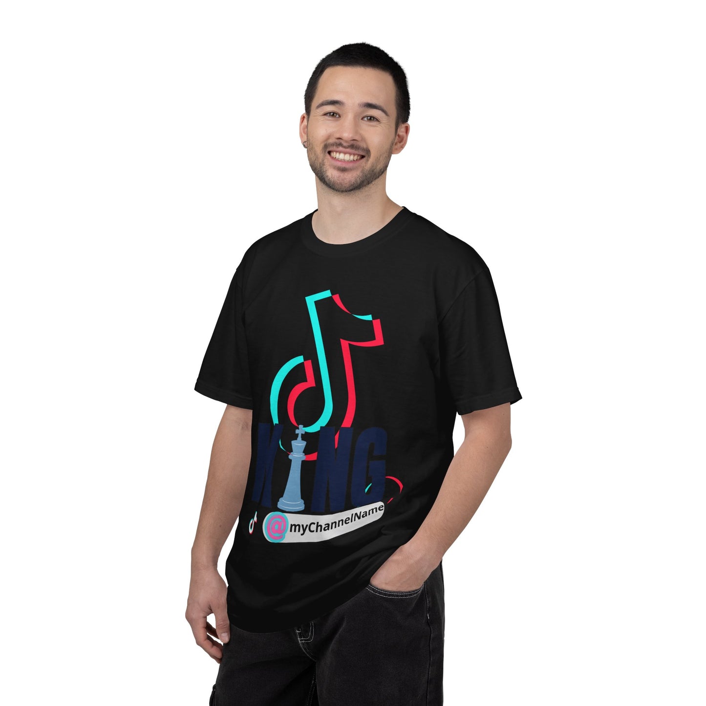 TikTok King T-Shirt — Custom Channel Name Music Tee Tiktok custom Name Tee