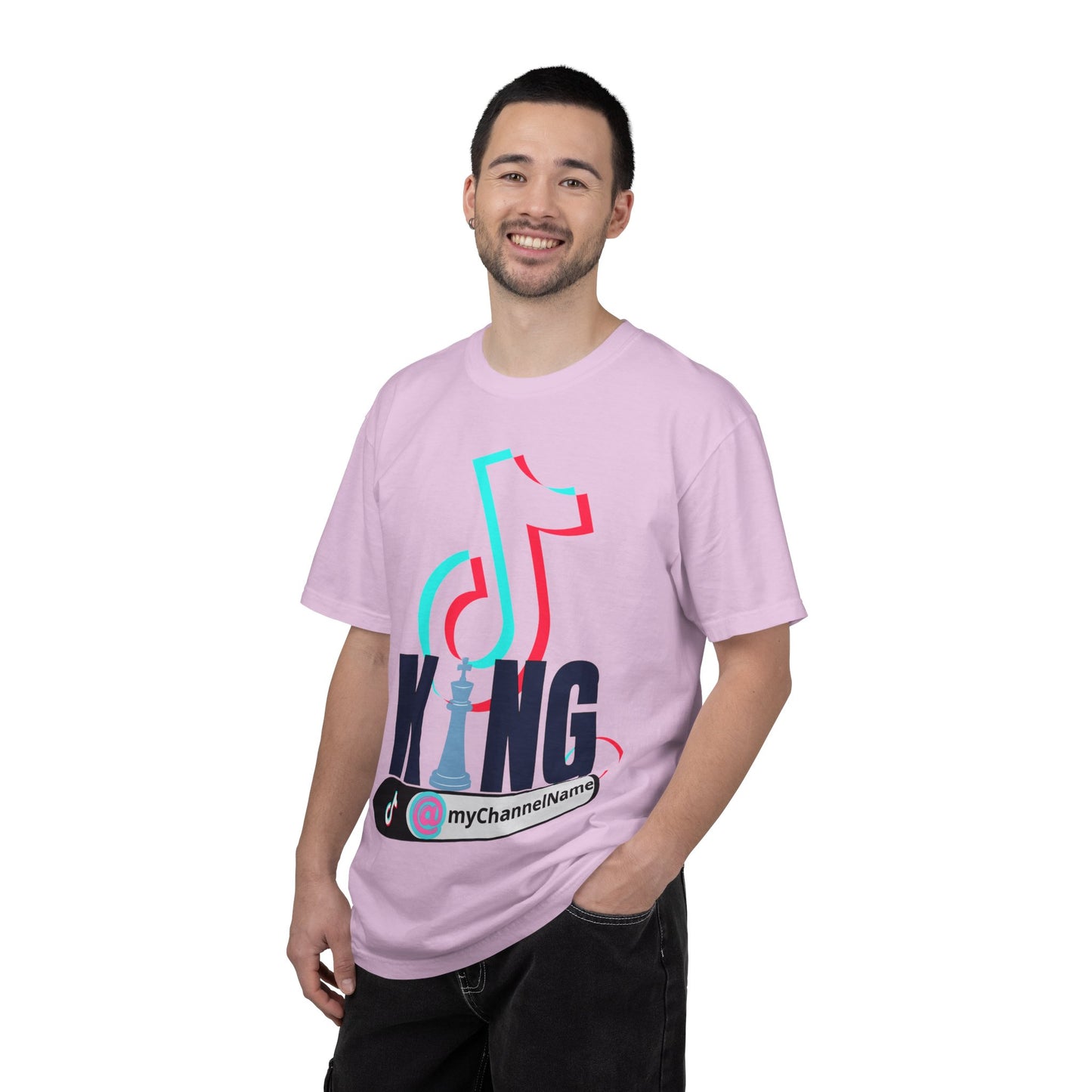 TikTok King T-Shirt — Custom Channel Name Music Tee Tiktok custom Name Tee