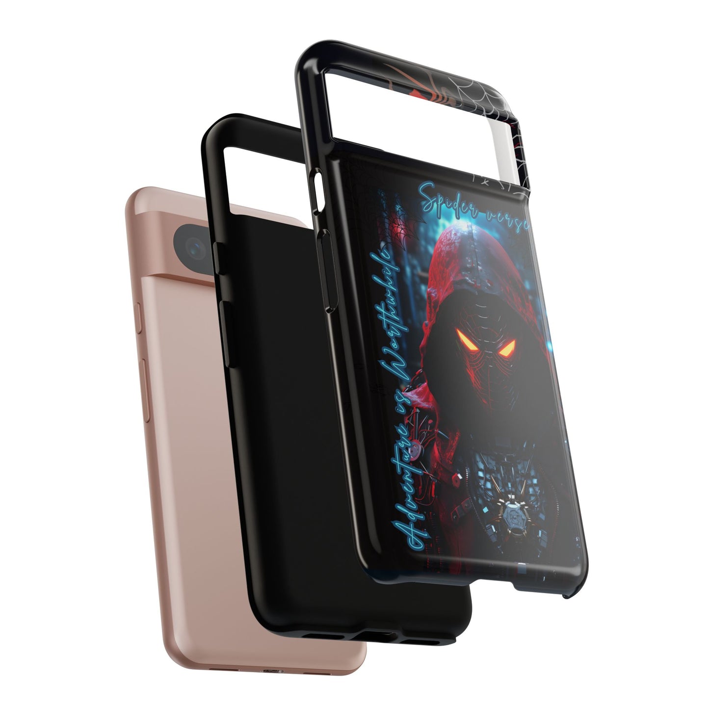 Spiderman Phone Case — Neon Hooded Skull Design "Spider verse"